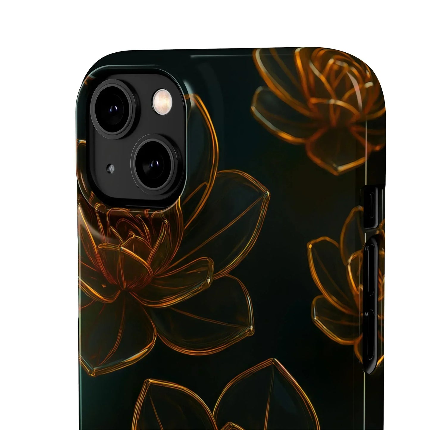 Glass Flower Phone Case for iPhone 7-16 and Galaxy S10-S24 Models