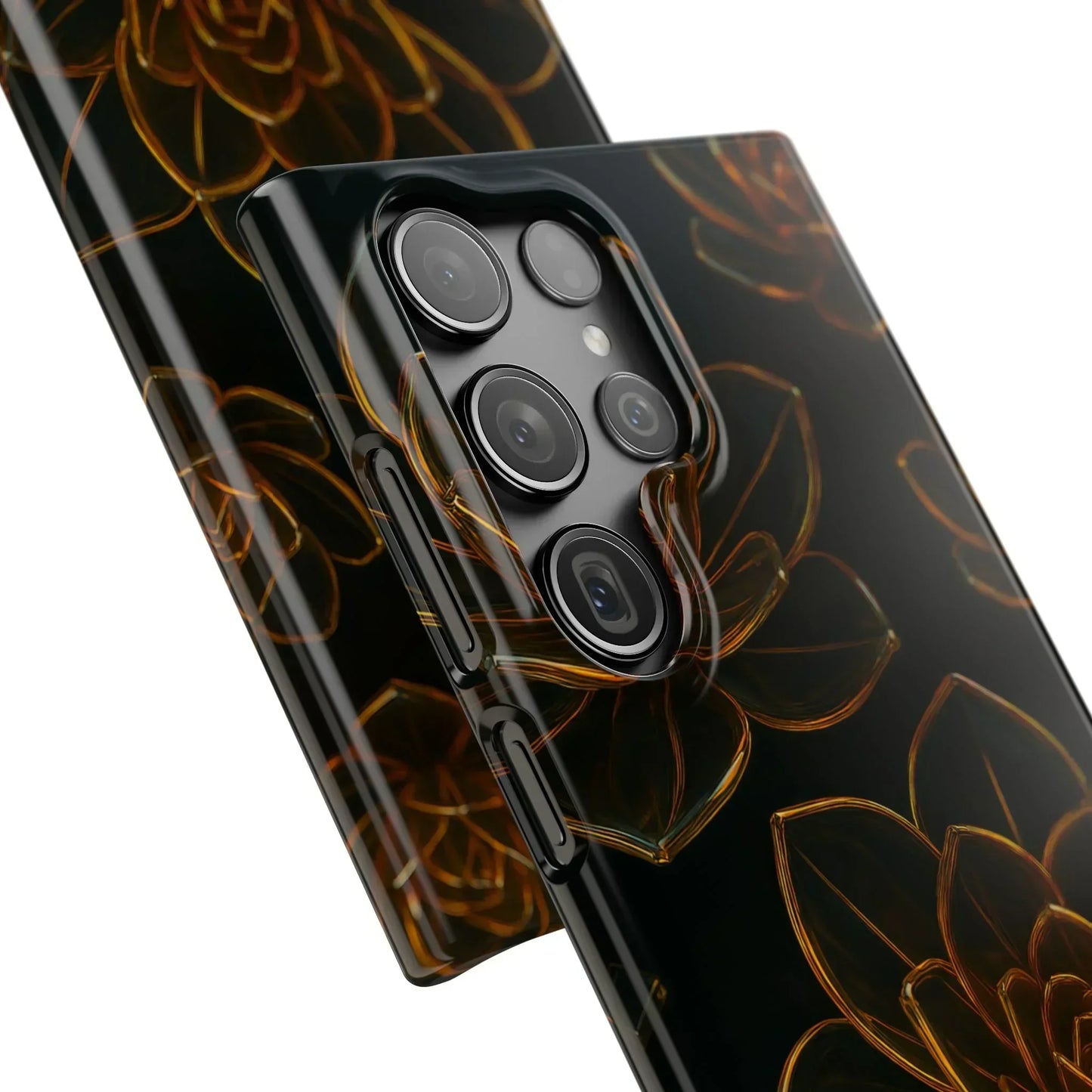 Glass Flower Phone Case for iPhone 7-16 and Galaxy S10-S24 Models
