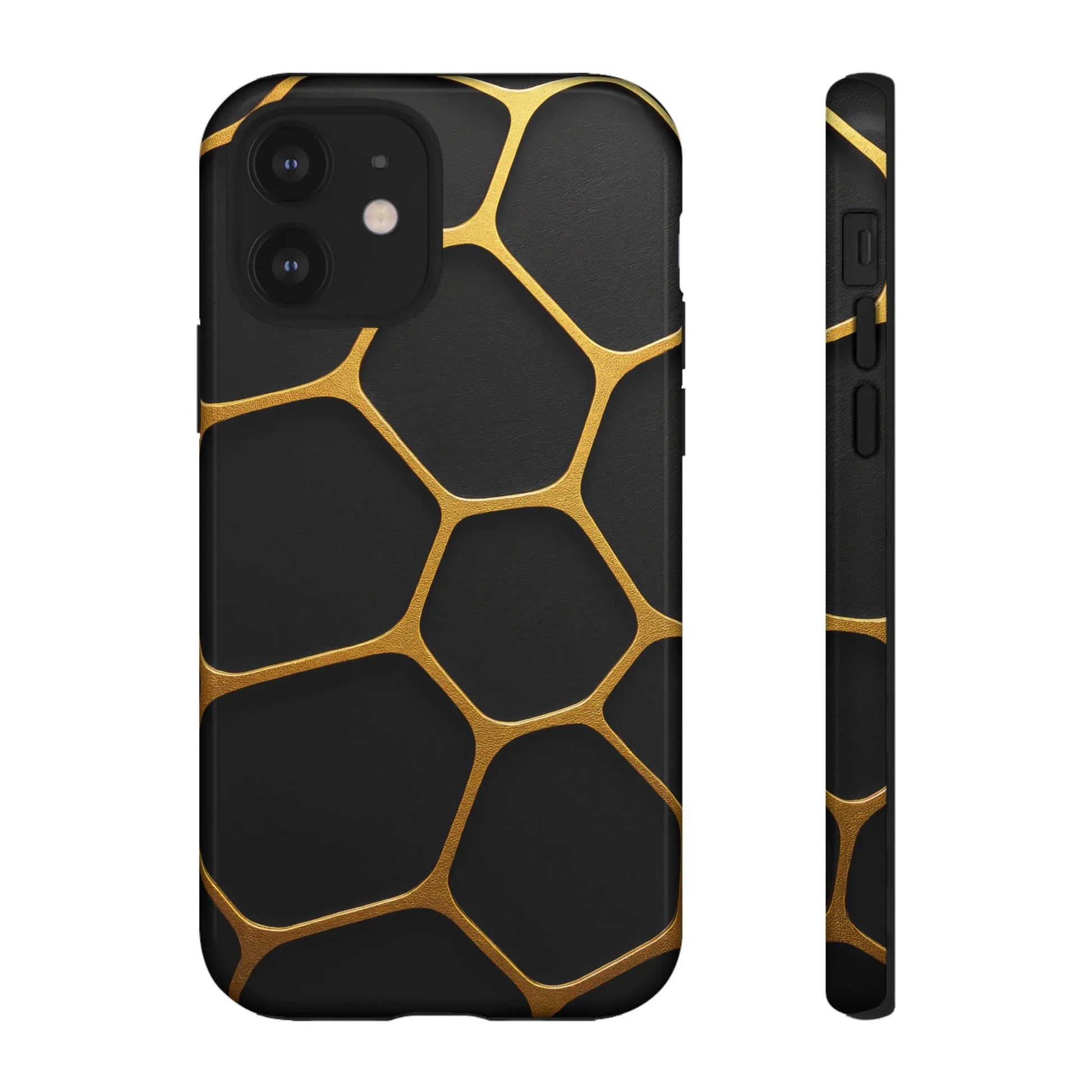 Golden Cellscape Phone Case for iPhone 8-17 and Galaxy S20-S25 - KARARMDESIGN