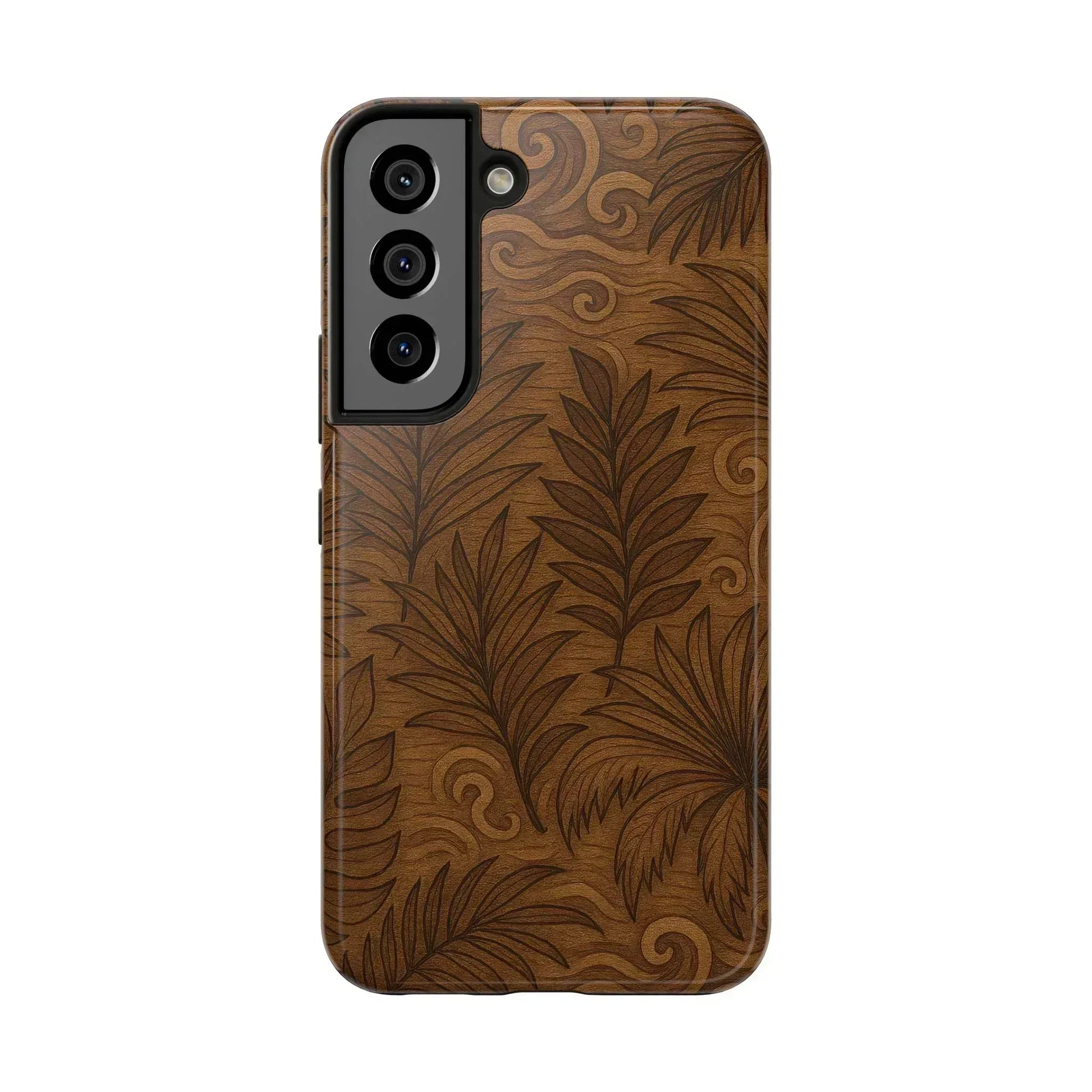 Wood Leaf Armor Phone Case for iPhone and Galaxy - KARARMDESIGN