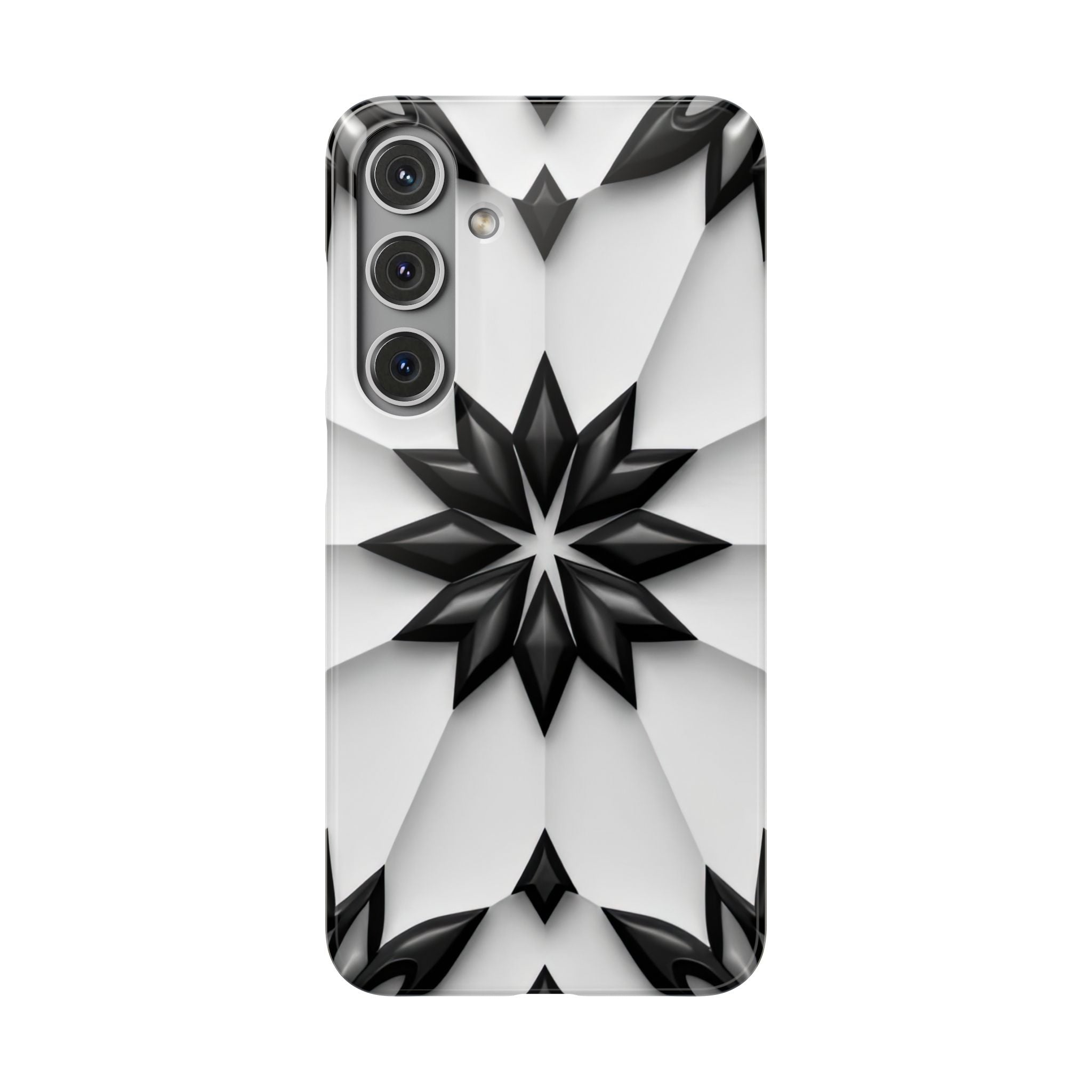 Black & White Geometric Snap Case for iPhone & Samsung Galaxy