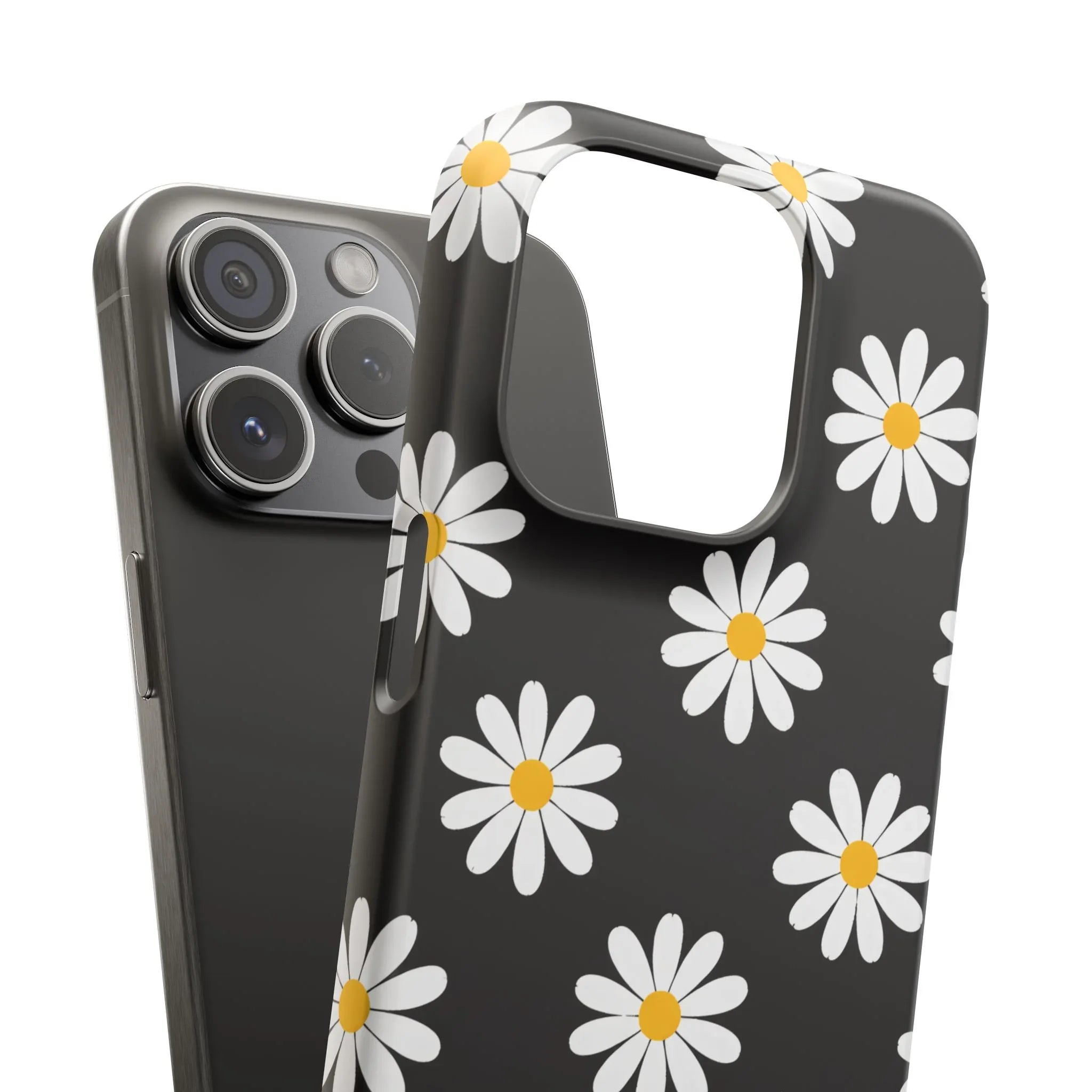 Daisy Charm Phone Case for iPhone 11-17 and Galaxy S20-S25 - KARARMDESIGN