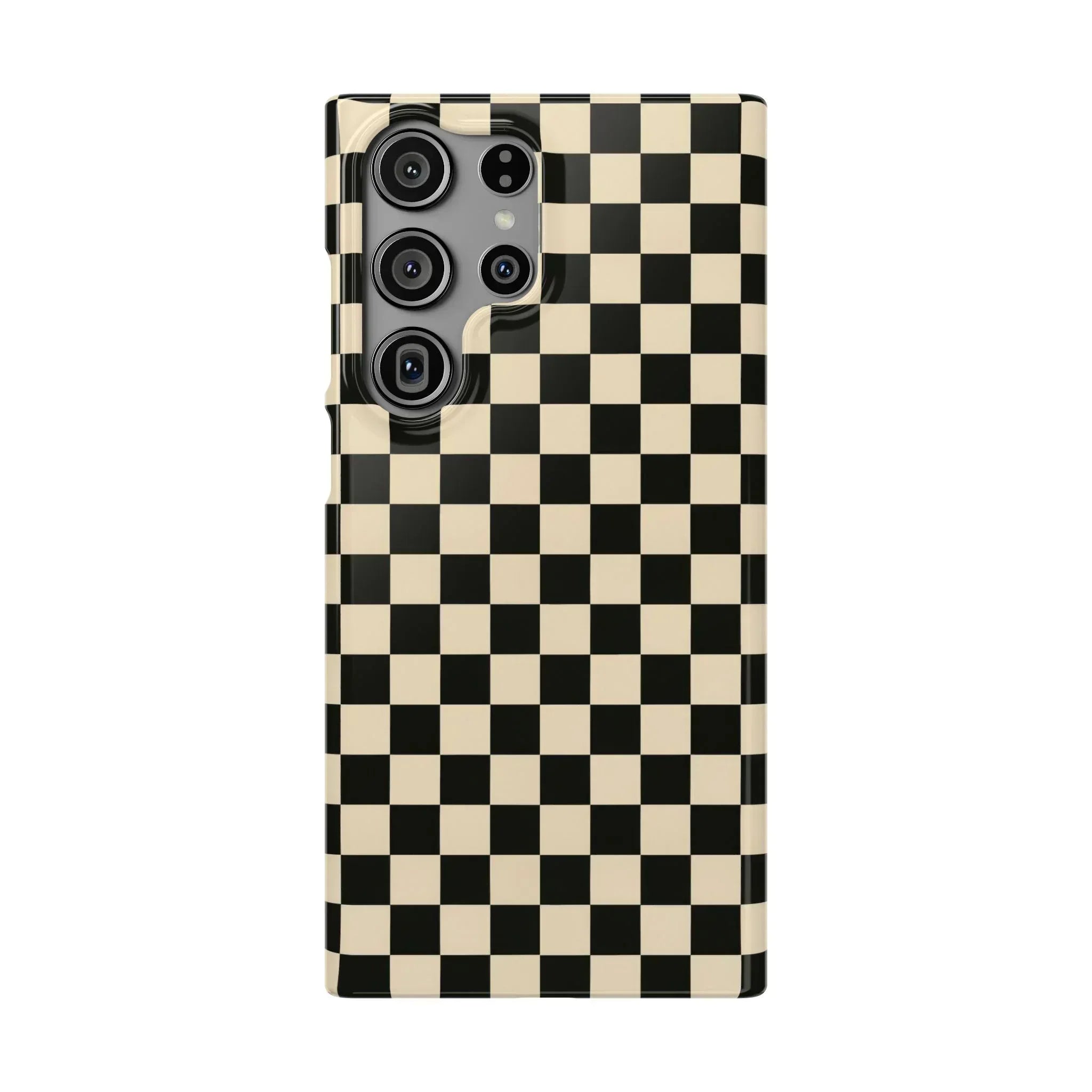 Stylish Matte Checker Phone Case for iPhone 11-17 and Galaxy S20-S25 - KARARMDESIGN