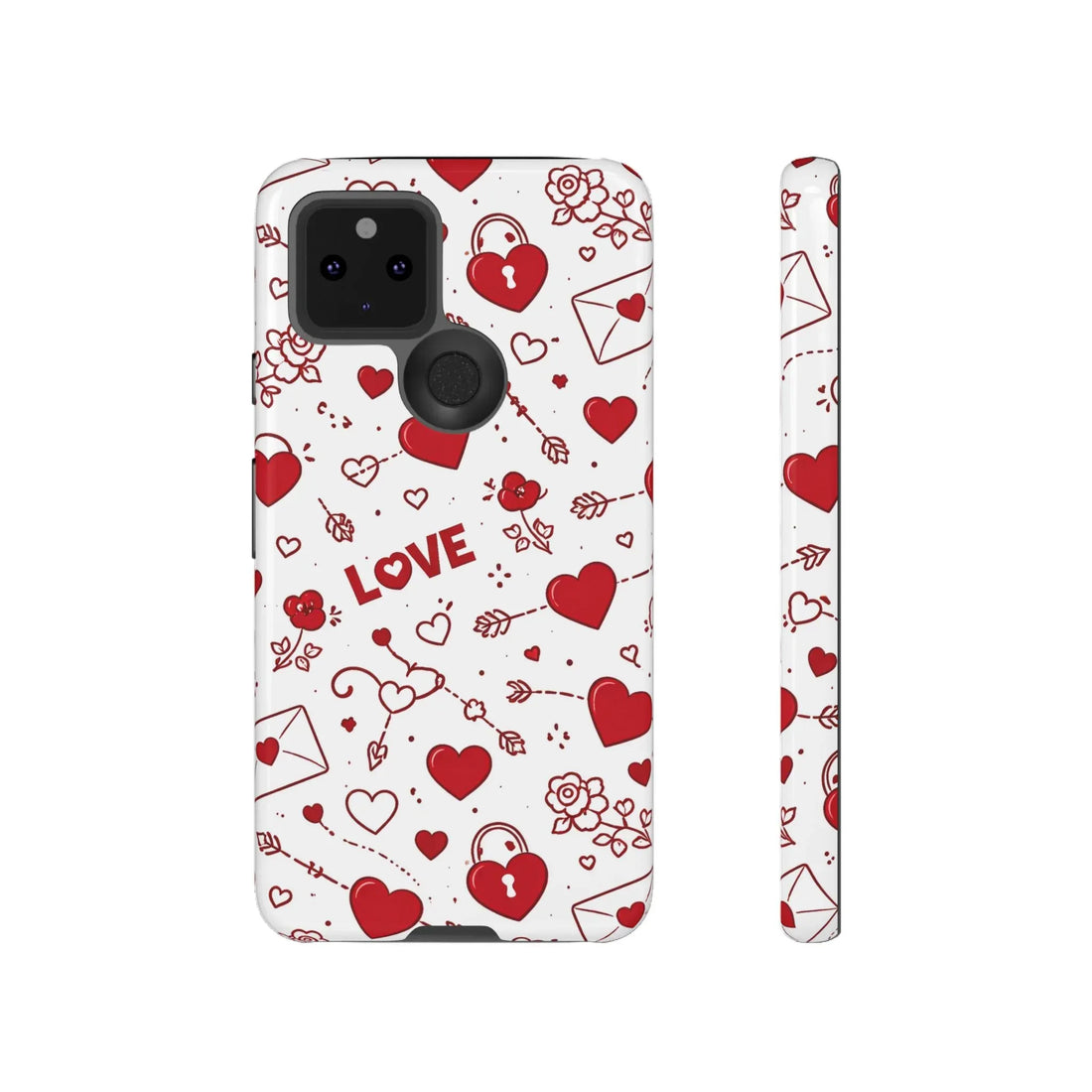 Love Doodles Valentine Phone Case for Google Pixel up to 9 - KARARMDESIGN