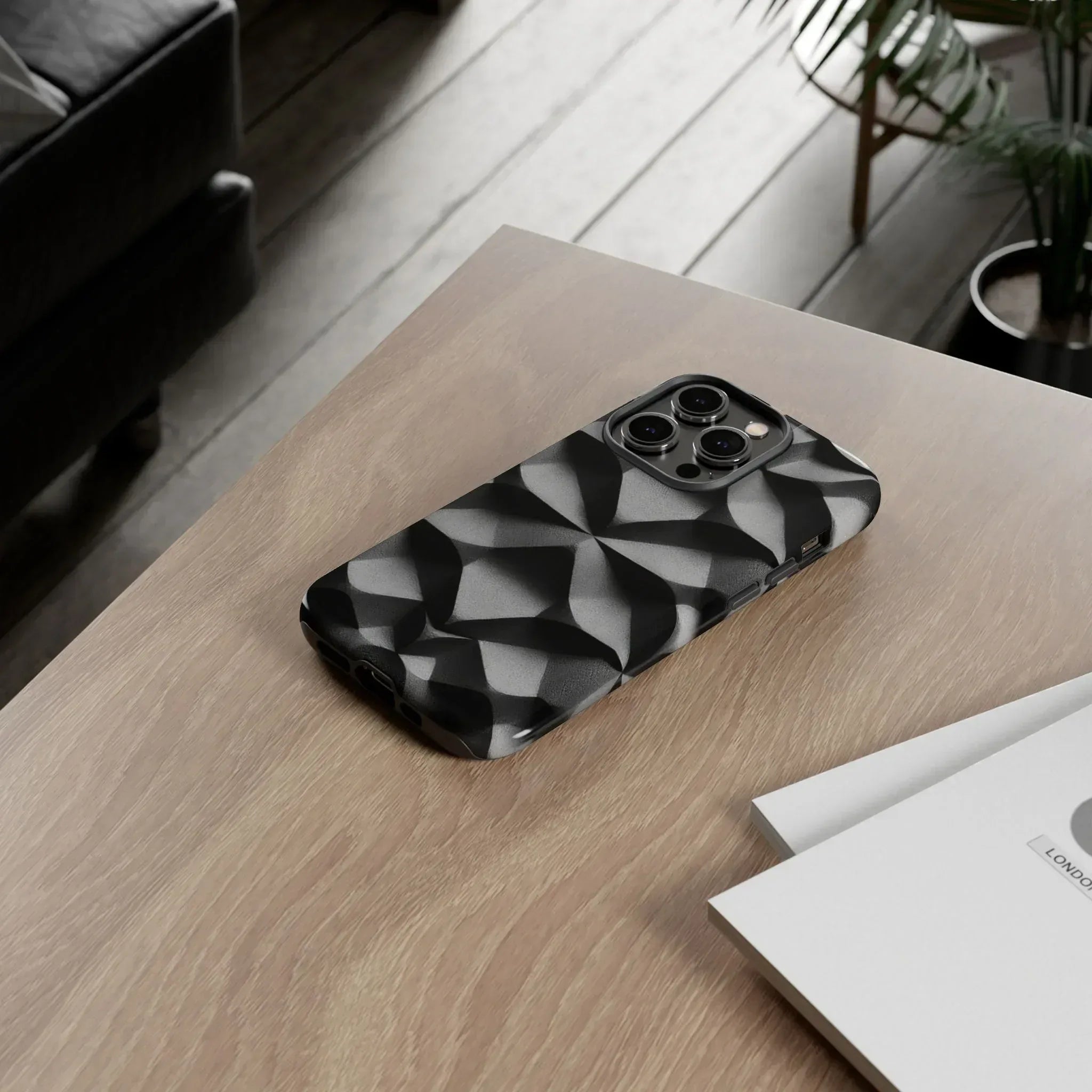 3D Geometric Phone Case for iPhone 8–17 - KARARMDESIGN