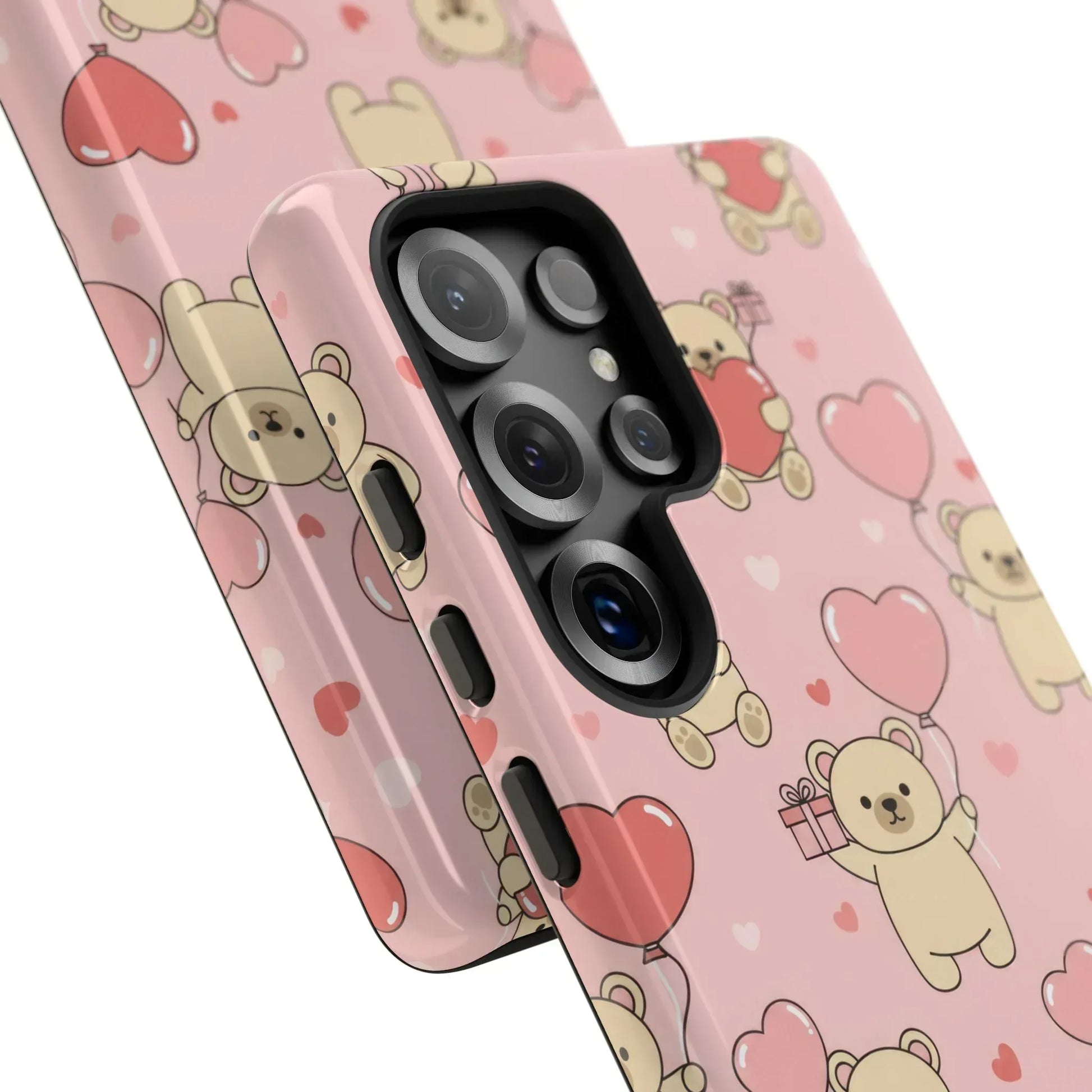 Teddy's Valentine Parade Phone Case for iPhone 11-17 and Galaxy S21-S25 - KARARMDESIGN