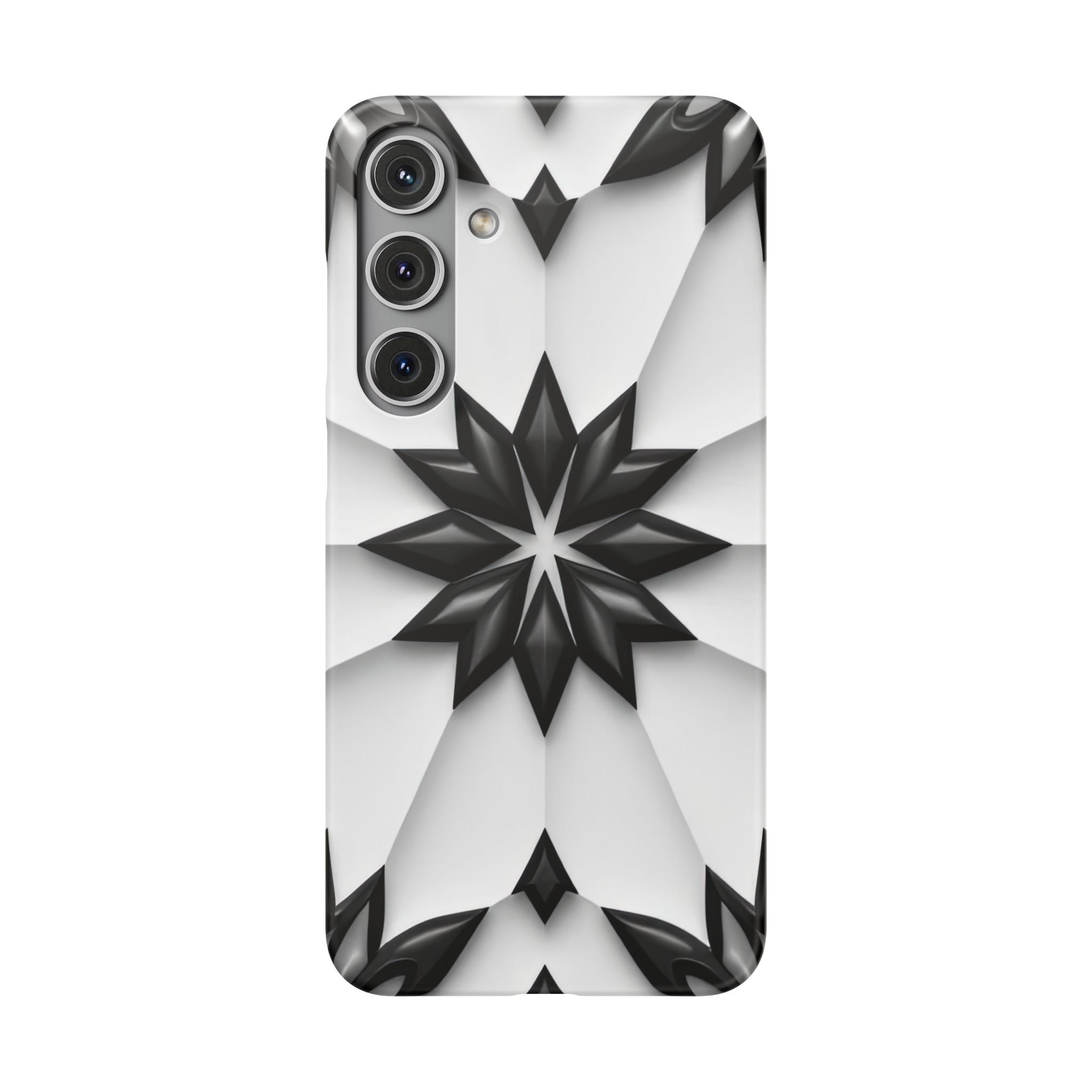 Black & White Geometric Snap Case for iPhone & Samsung Galaxy