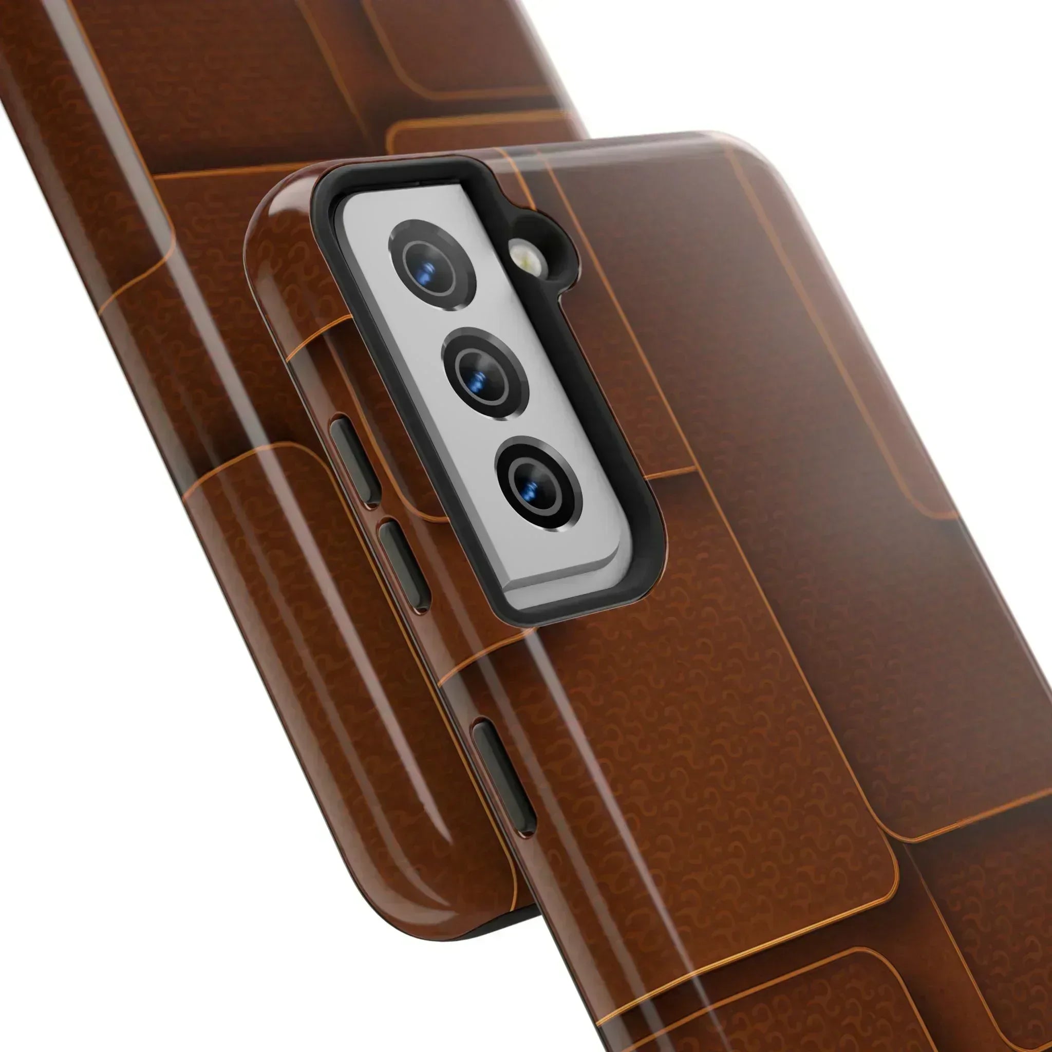 Textured Brown Phone Case for iPhone 7-16 and Samsung Galaxy S21-S24 - KARARMDESIGN