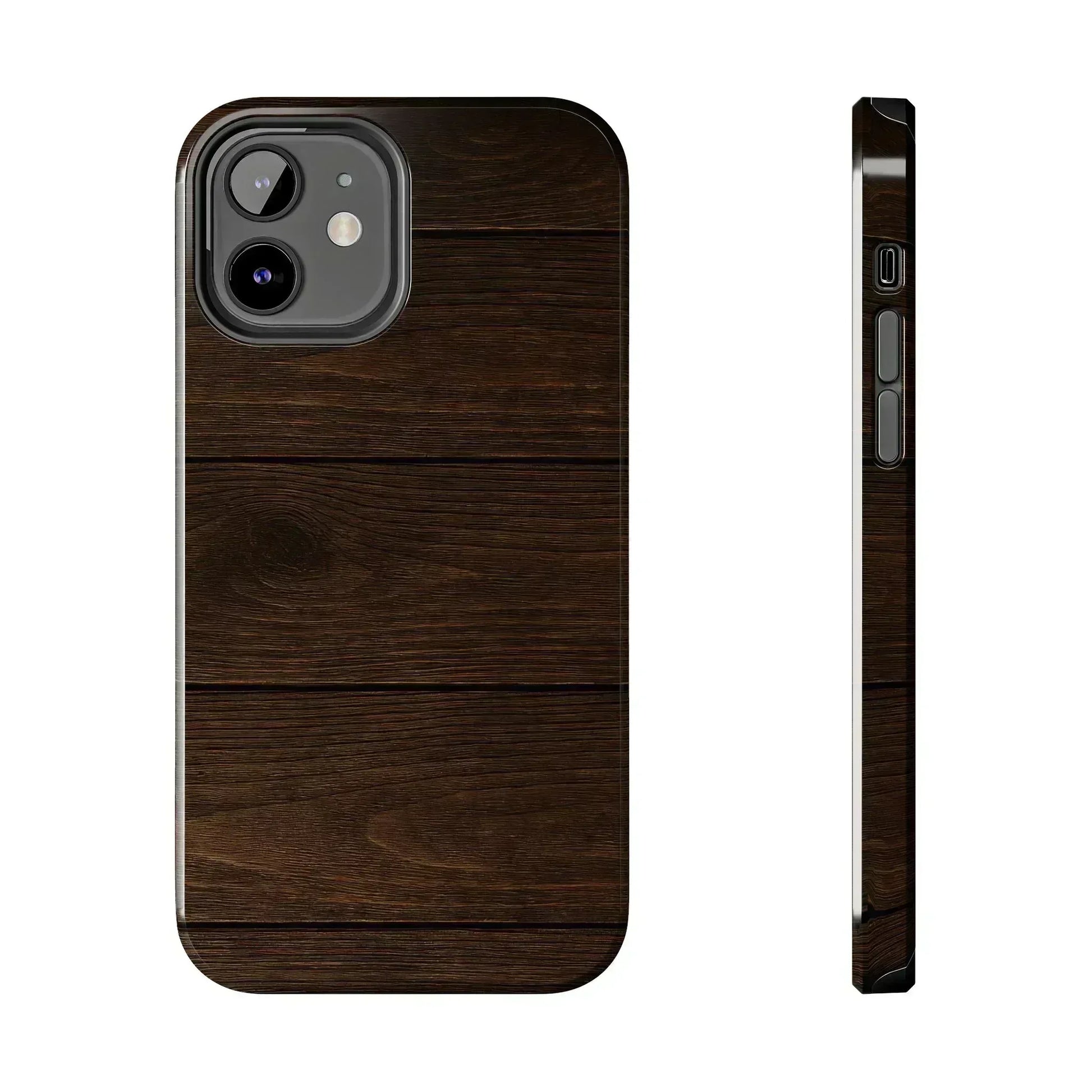 Dark Wood Grain Phone Case for iPhone and Galaxy - KARARMDESIGN