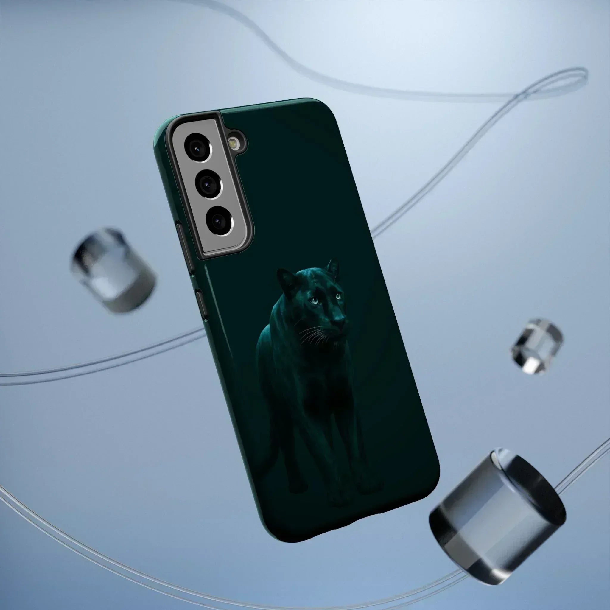 Black Panther Phone Case for iPhone 12-16 and Galaxy S21-S22 - KARARMDESIGN