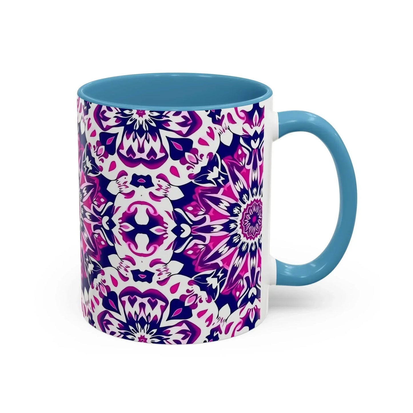Vibrant Mandala Burst Ceramic Coffee Mug -11 & 15oz - KarArmDesign