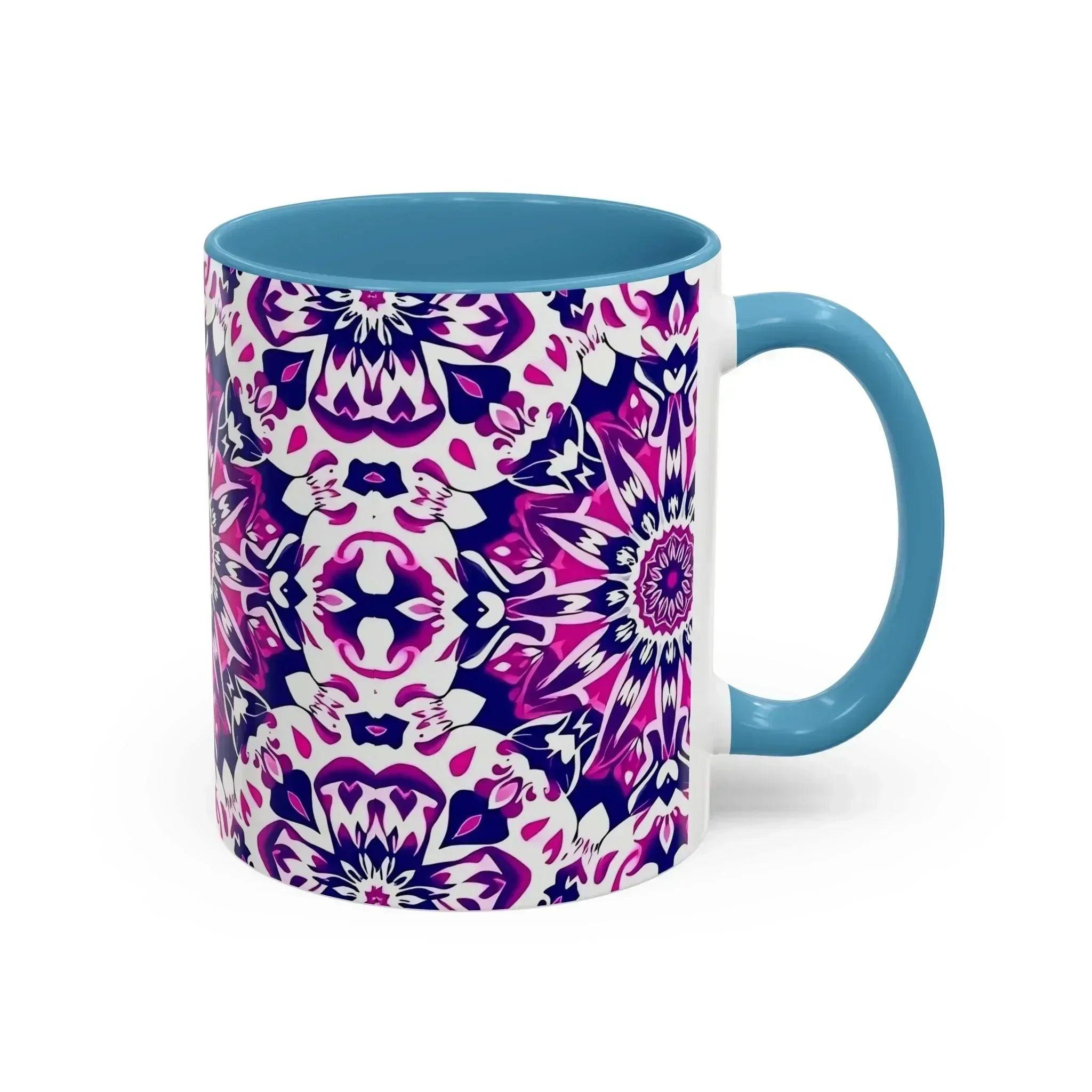 Vibrant Mandala Burst Ceramic Coffee Mug -11 & 15oz - KARARMDESIGN