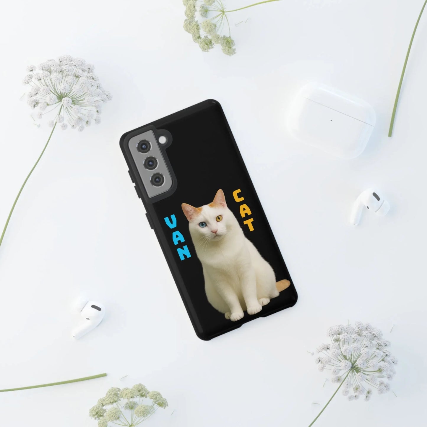 VAN CAT Phone Case for iPhone 8-16 and Samsung Galaxy S20-S25 Models