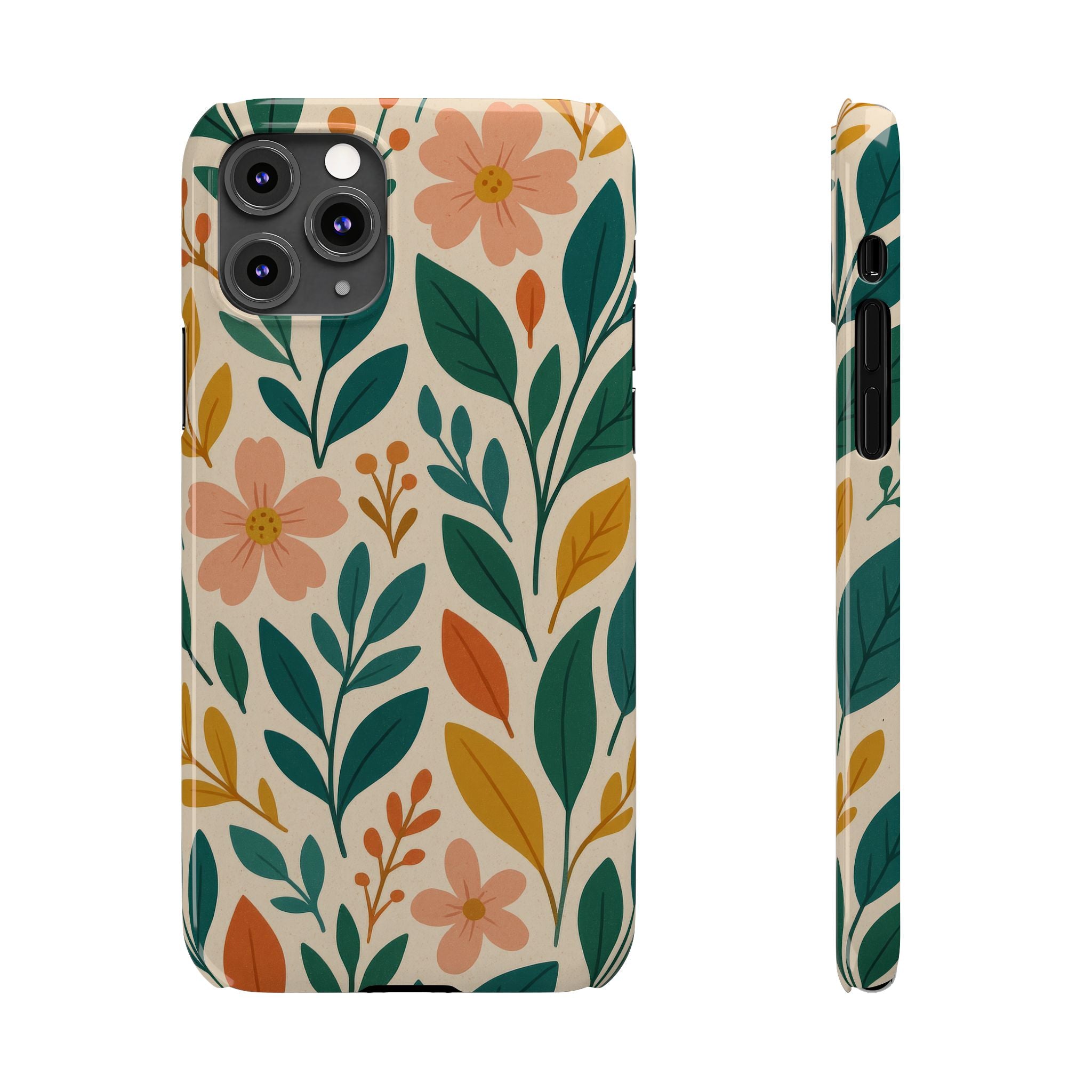 Floral Harmony Phone Case for iPhone 11-17