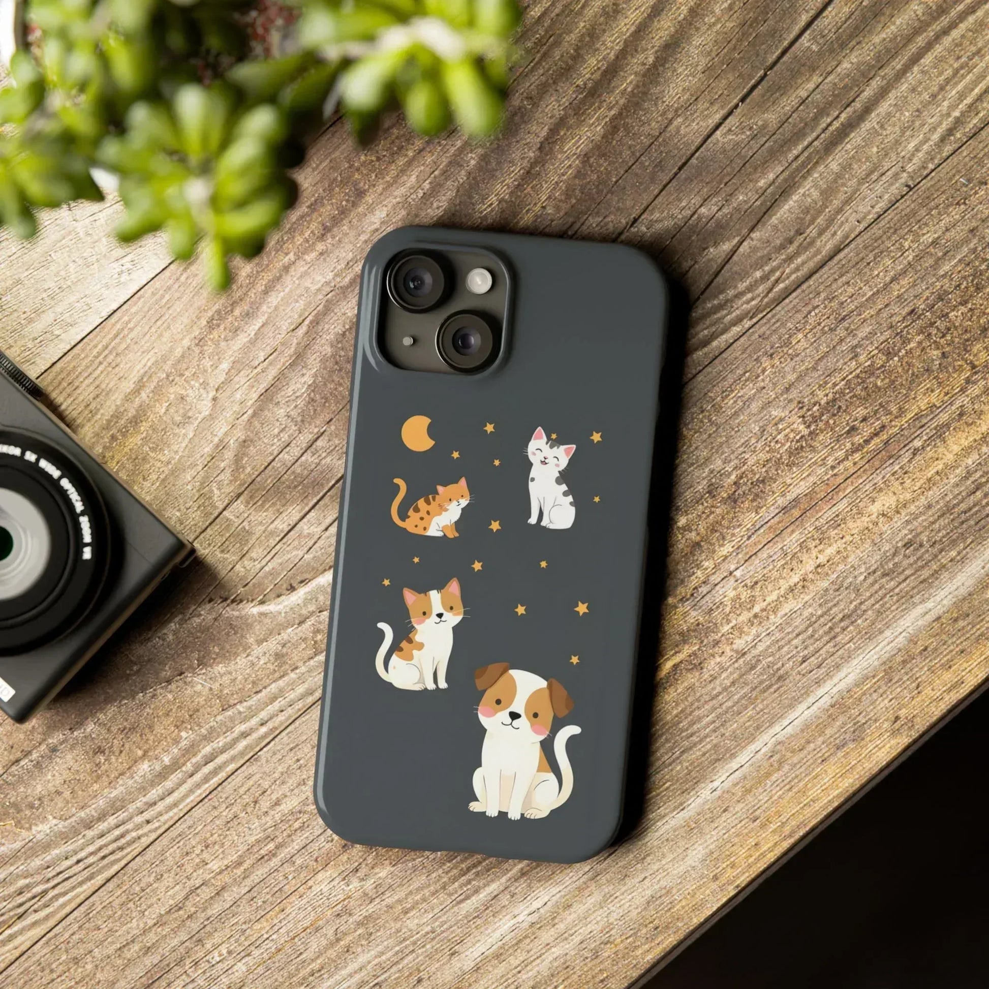 Cute Cat and Dog Phone Case for iPhone 11-17 - KARARMDESIGN