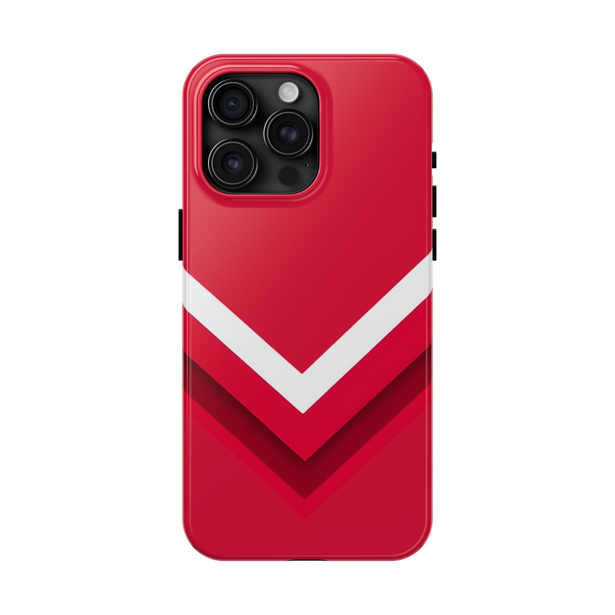 Red Chevron Armor Phone Case for iPhone 11–16 & Galaxy S21–S24