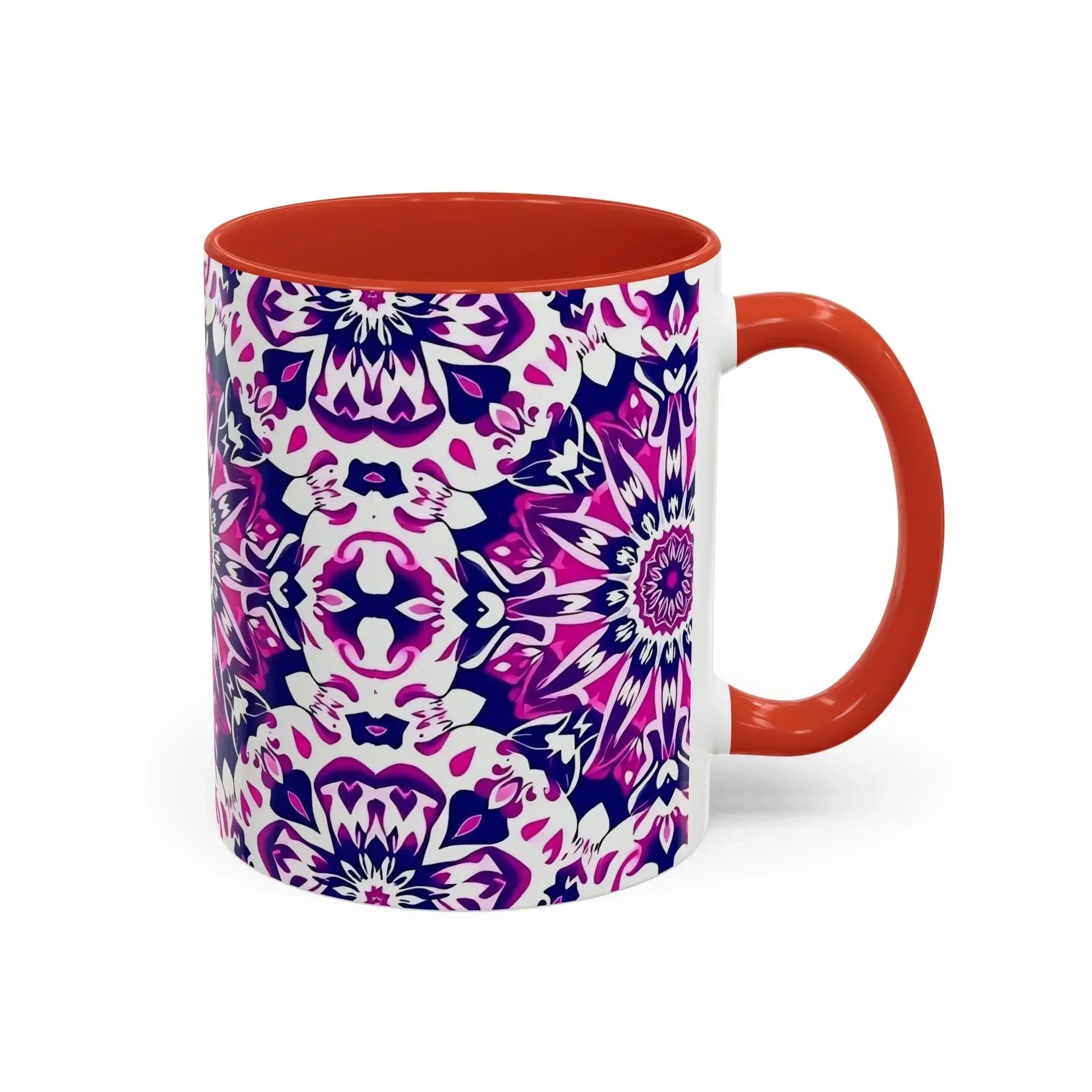 Vibrant Mandala Burst Ceramic Coffee Mug -11 & 15oz - KarArmDesign