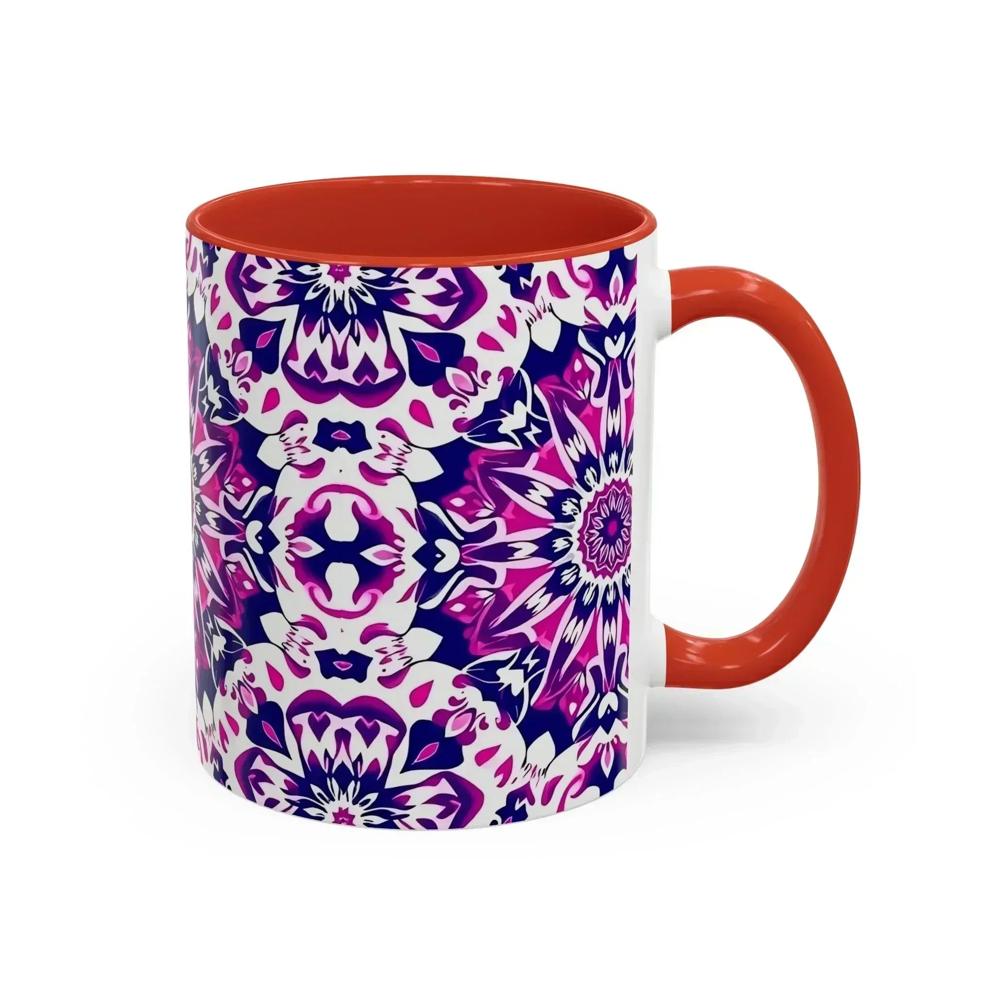 Vibrant Mandala Burst Ceramic Coffee Mug -11 & 15oz - KARARMDESIGN