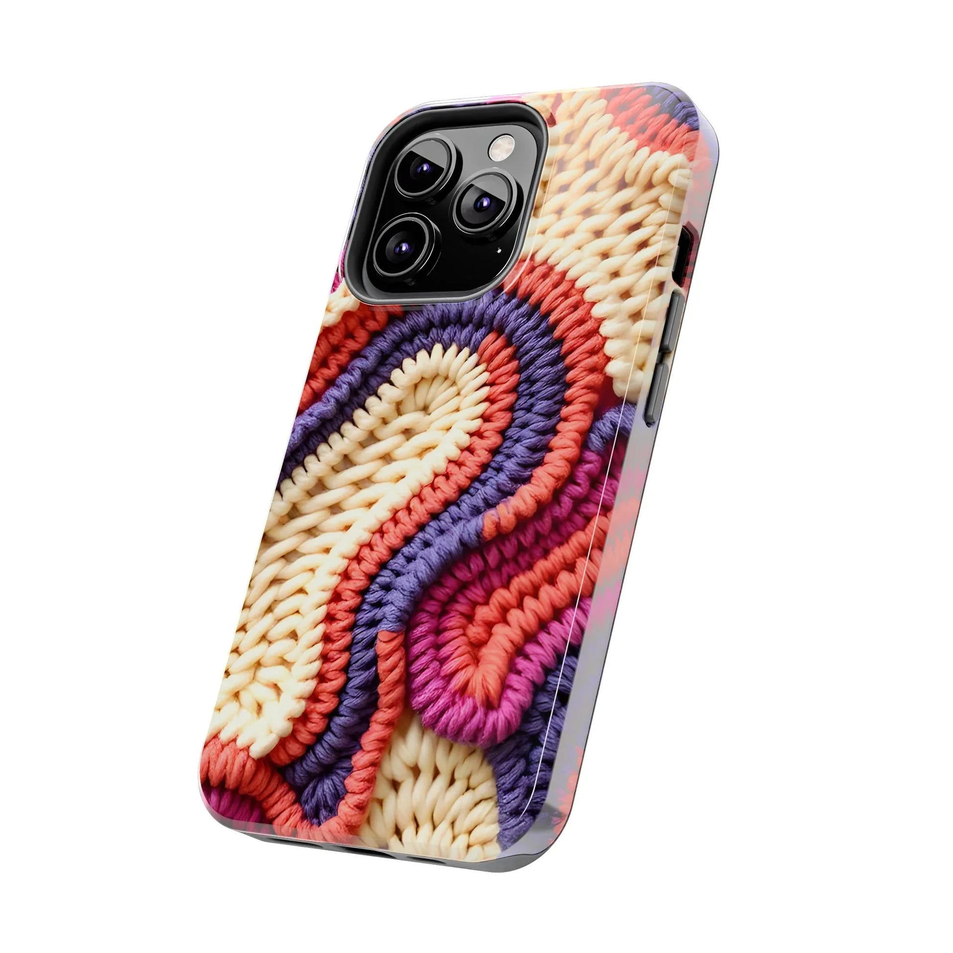 Handwoven Textile Art Phone Case for iPhone 11-17 and Galaxy S21-S25 - KARARMDESIGN