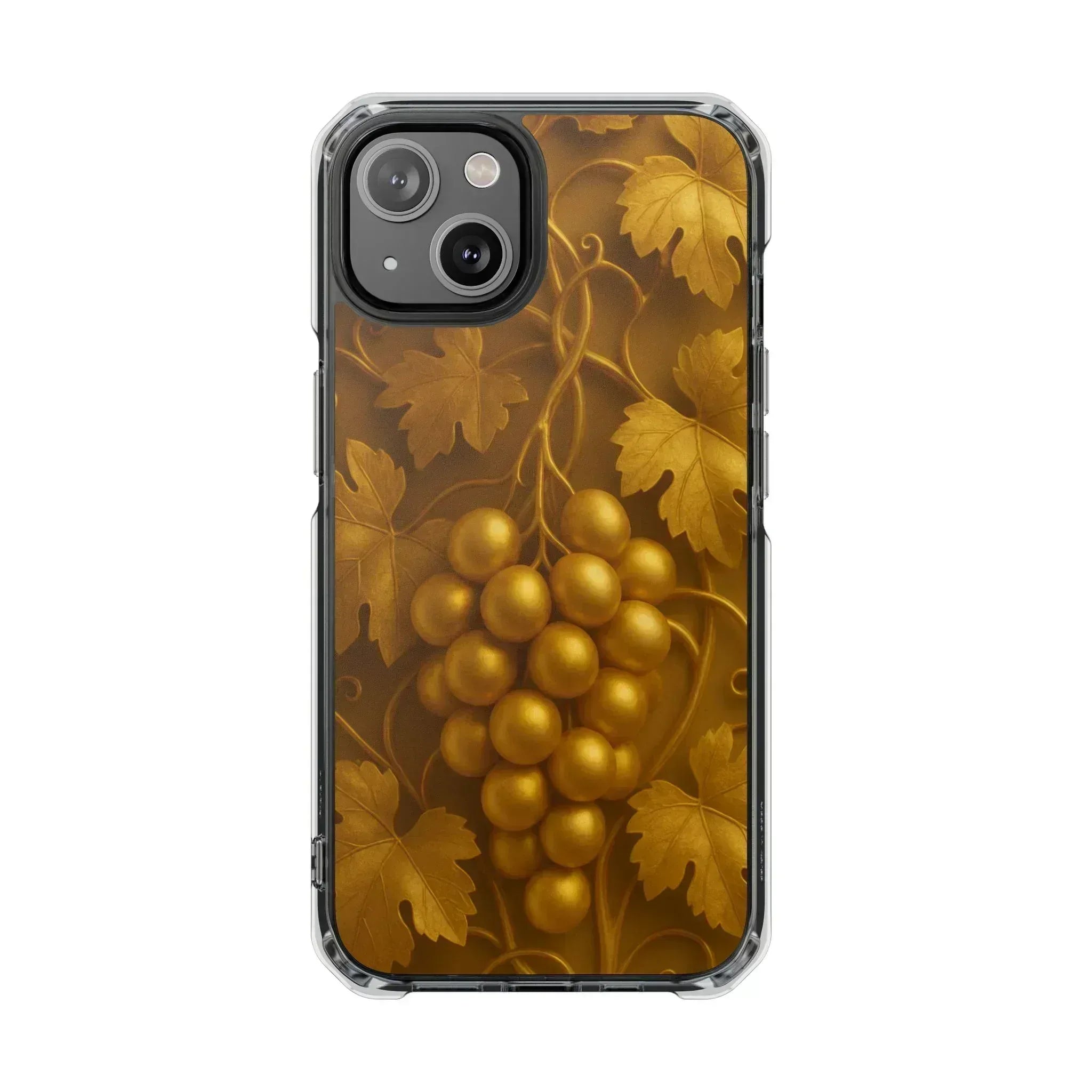 Golden Grapes Phone Case for iPhone 14–16 - KARARMDESIGN