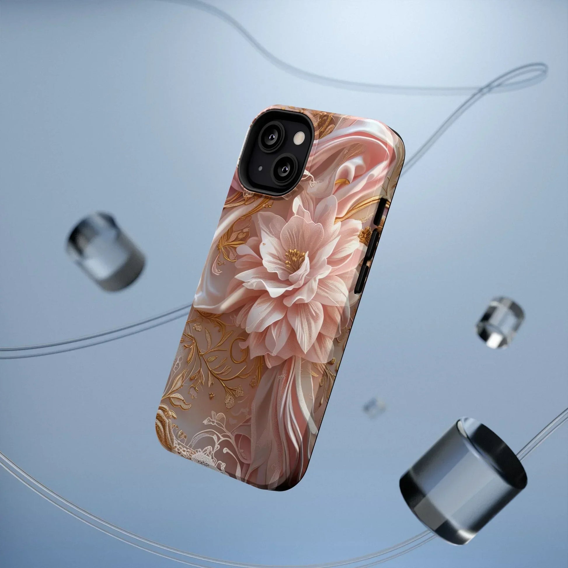 Elegant Floral Impact-Resistant Phone Case for iPhone 12-16 and Samsung Galaxy S21-S22 Models - KarArmDesign