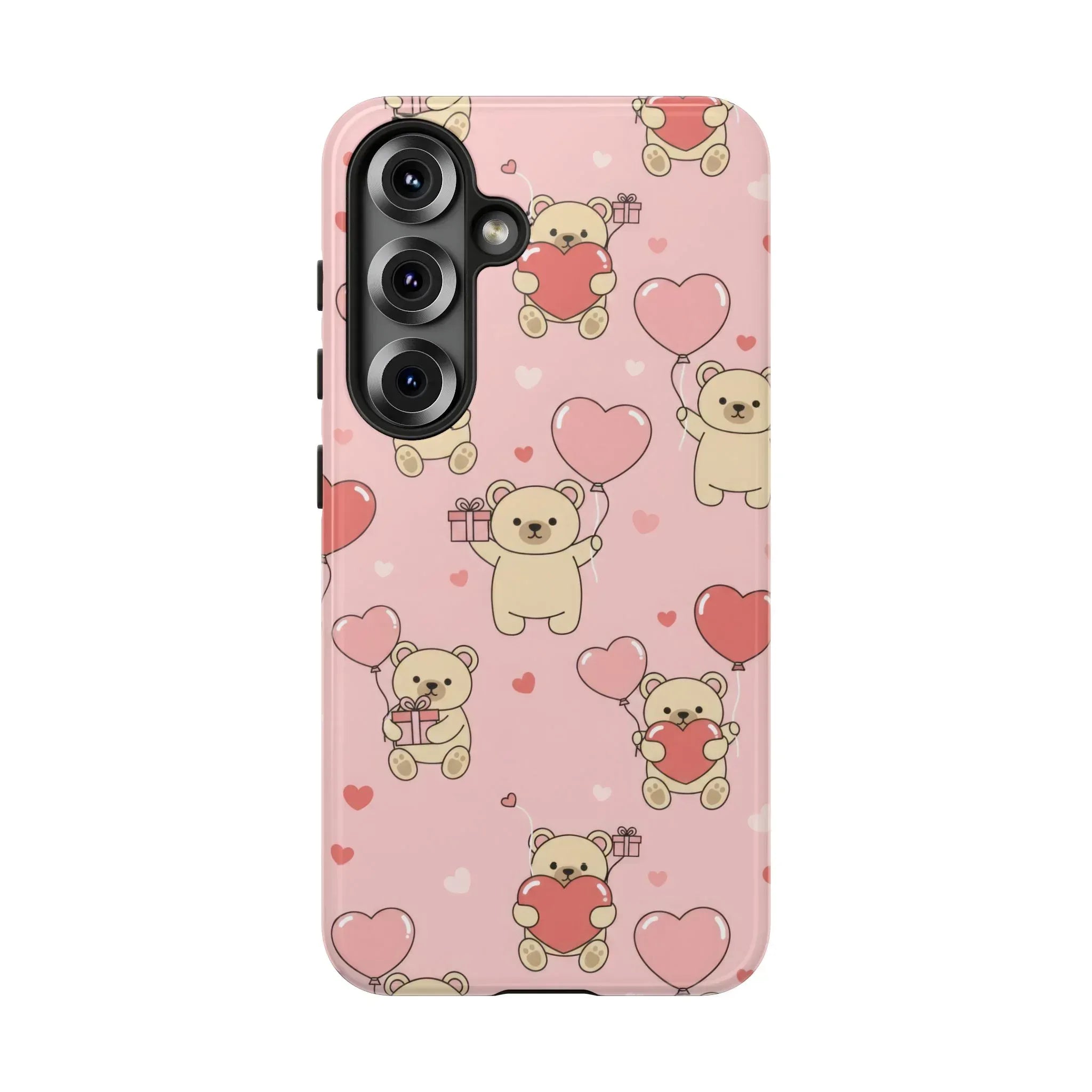 Teddy's Valentine Parade Phone Case for iPhone 11-17 and Galaxy S21-S25 - KARARMDESIGN