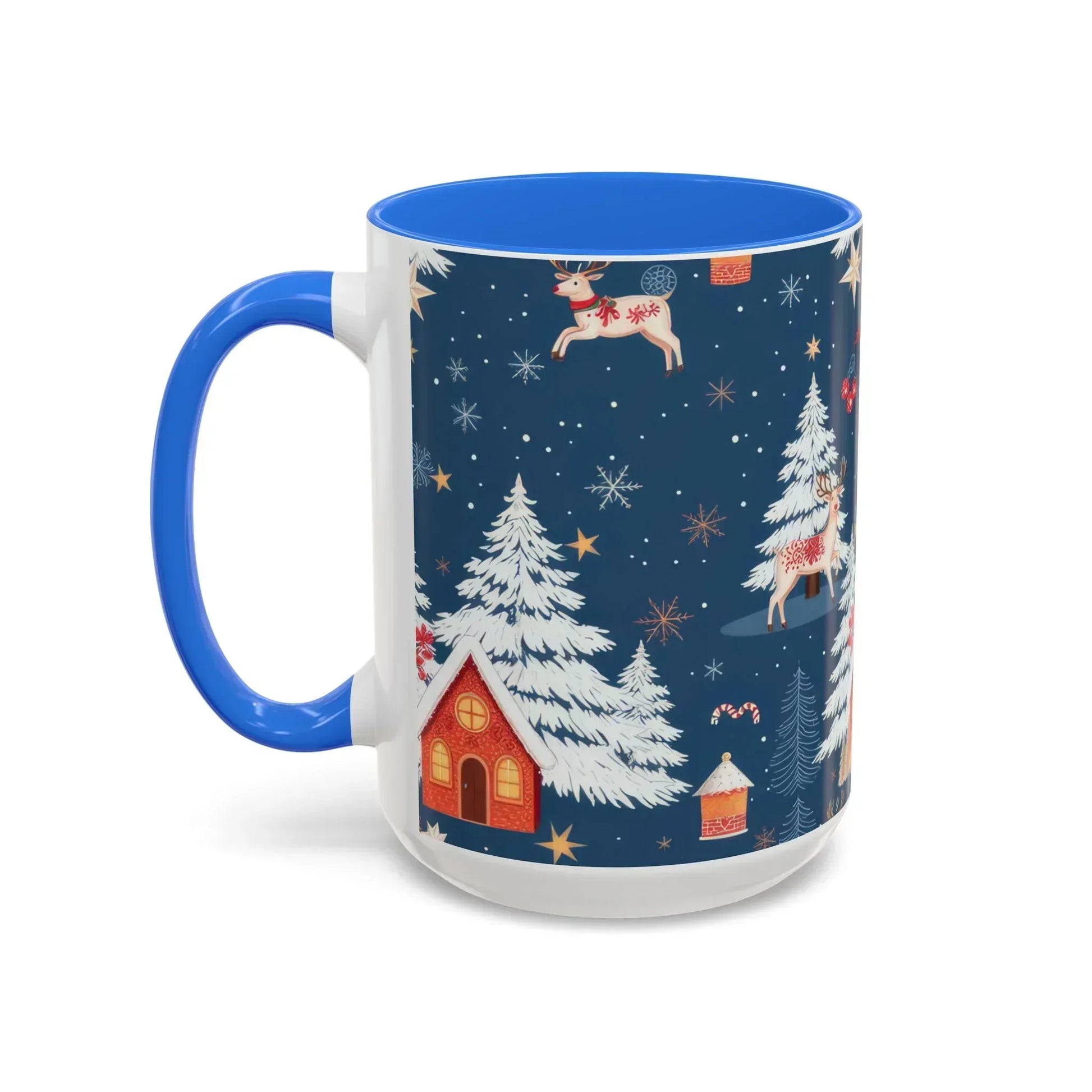 Dark Blue Christmas Mug - Colorful Mugs (11oz, 15oz) - KARARMDESIGN