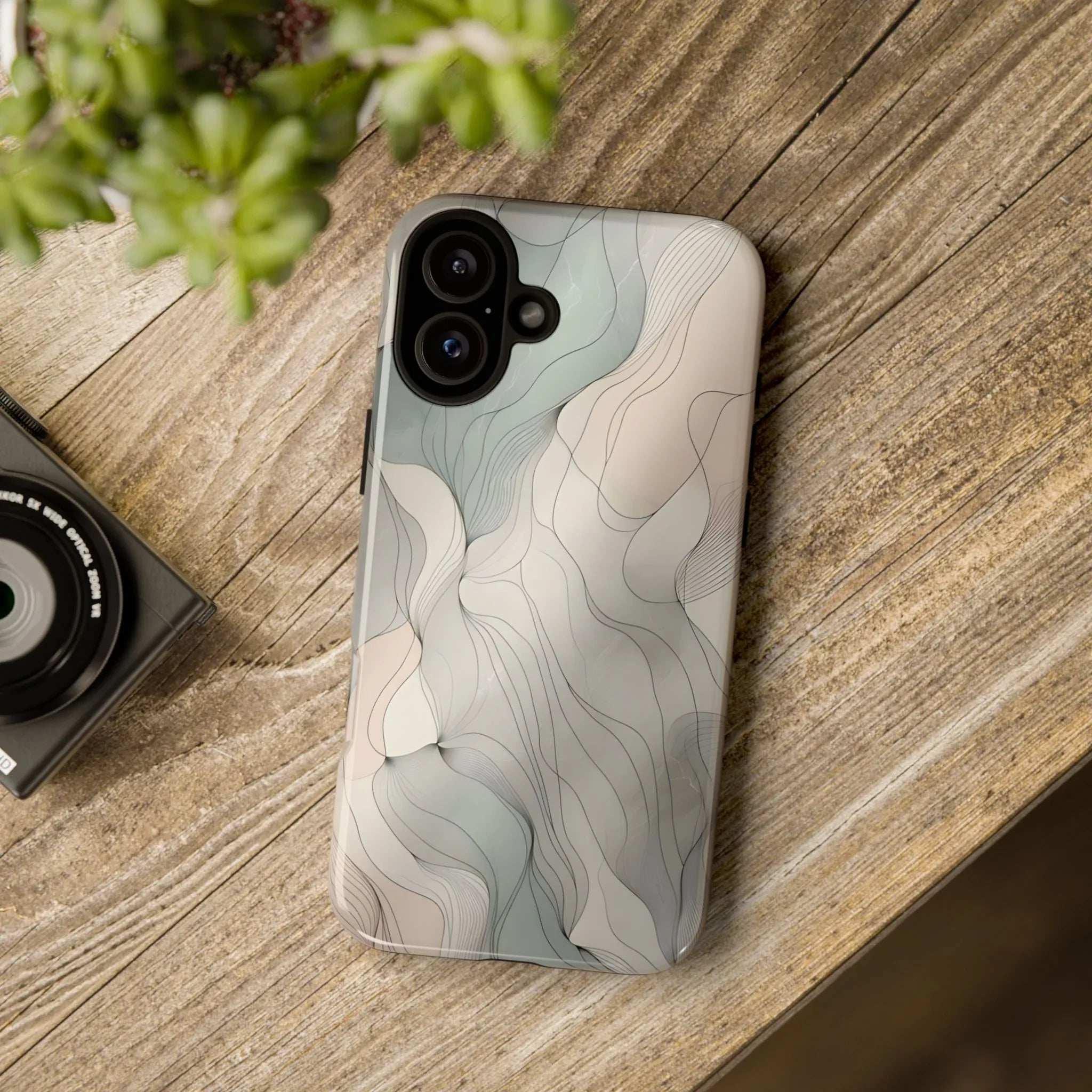 Pastel Wave Phone Case – Minimalist Design for iPhone & Pixel - KARARMDESIGN