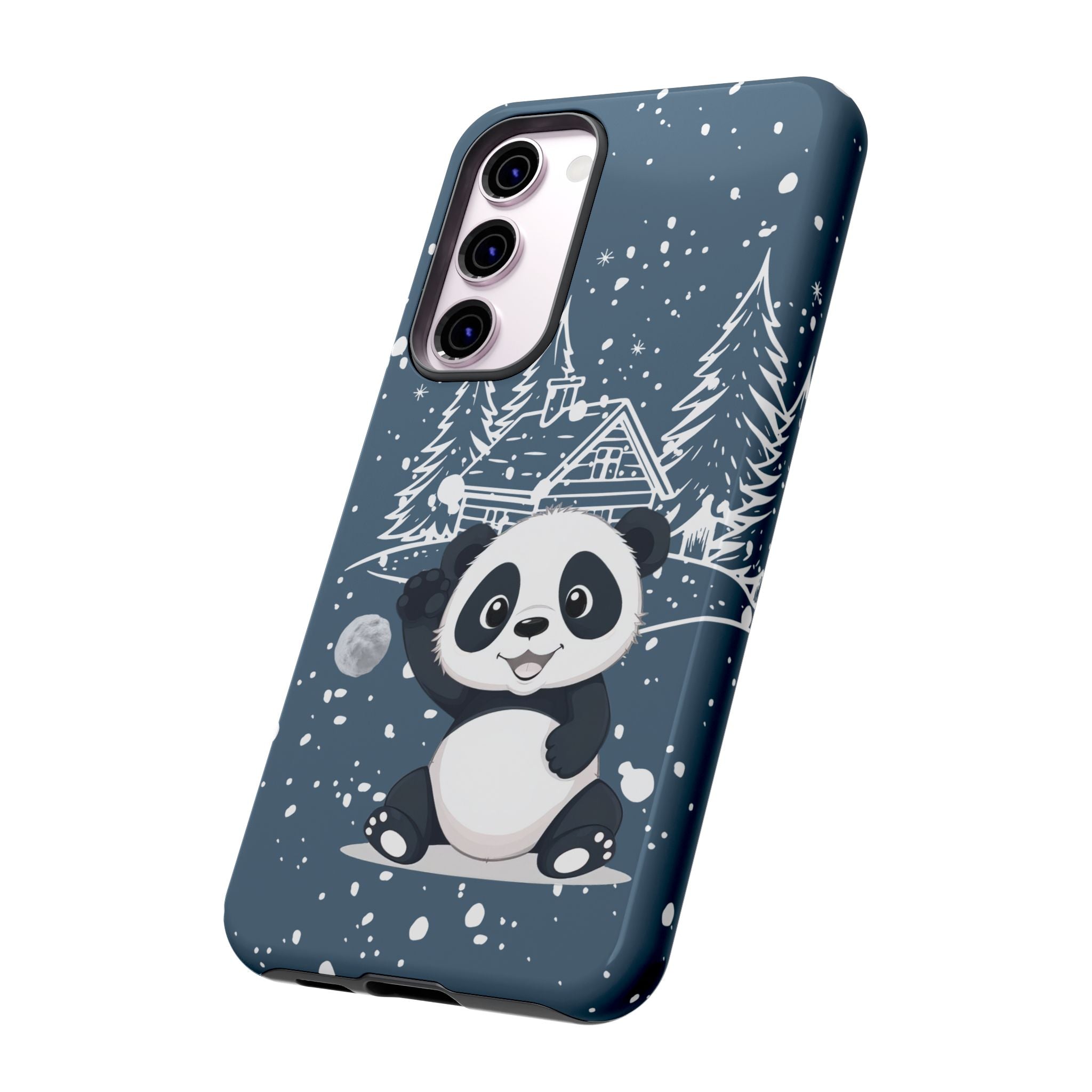 Cute Panda Phone Case for Samsung Galaxy S20–S26 & Google Pixel 6–9