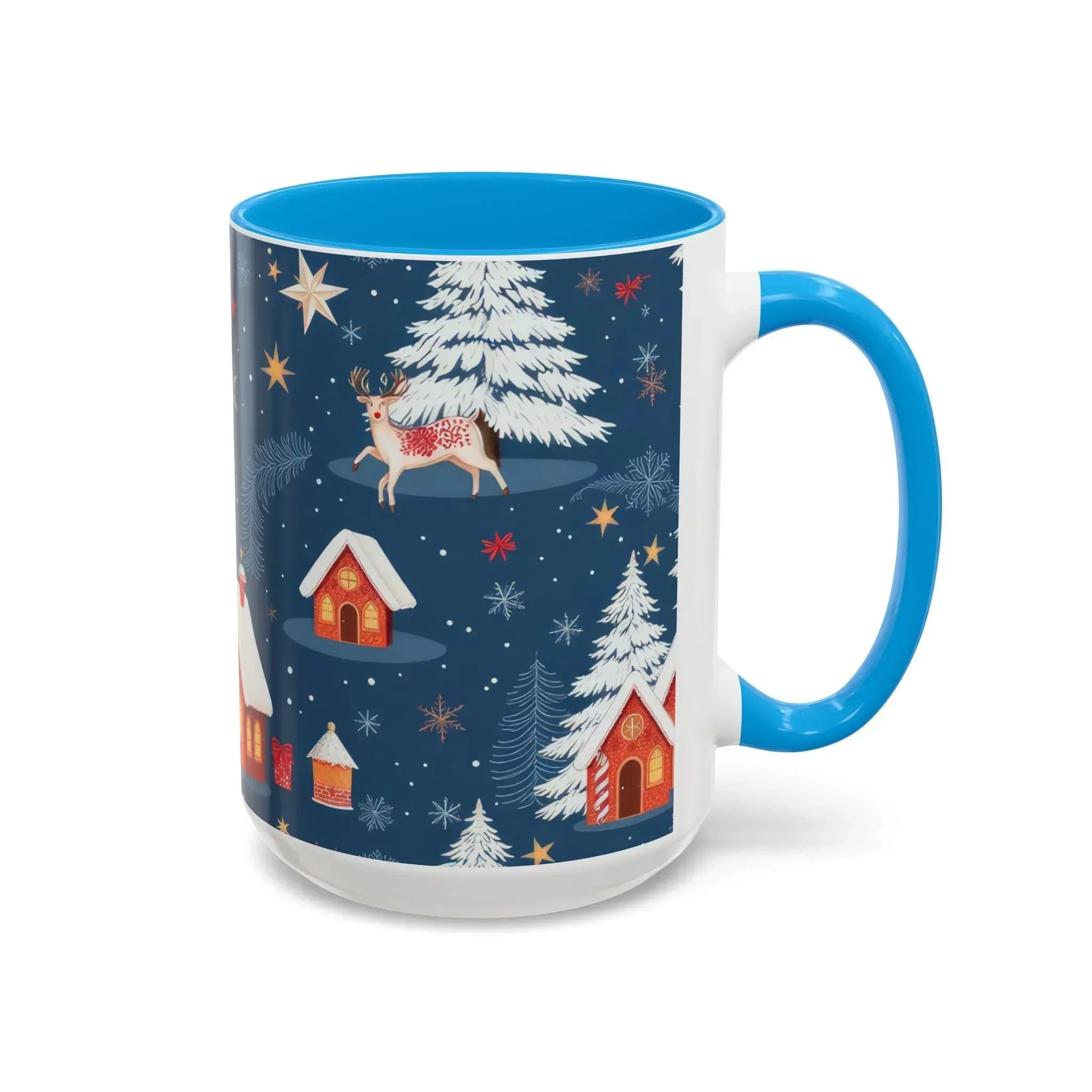 Dark Blue Christmas Mug - Colorful Mugs (11oz, 15oz) - KARARMDESIGN