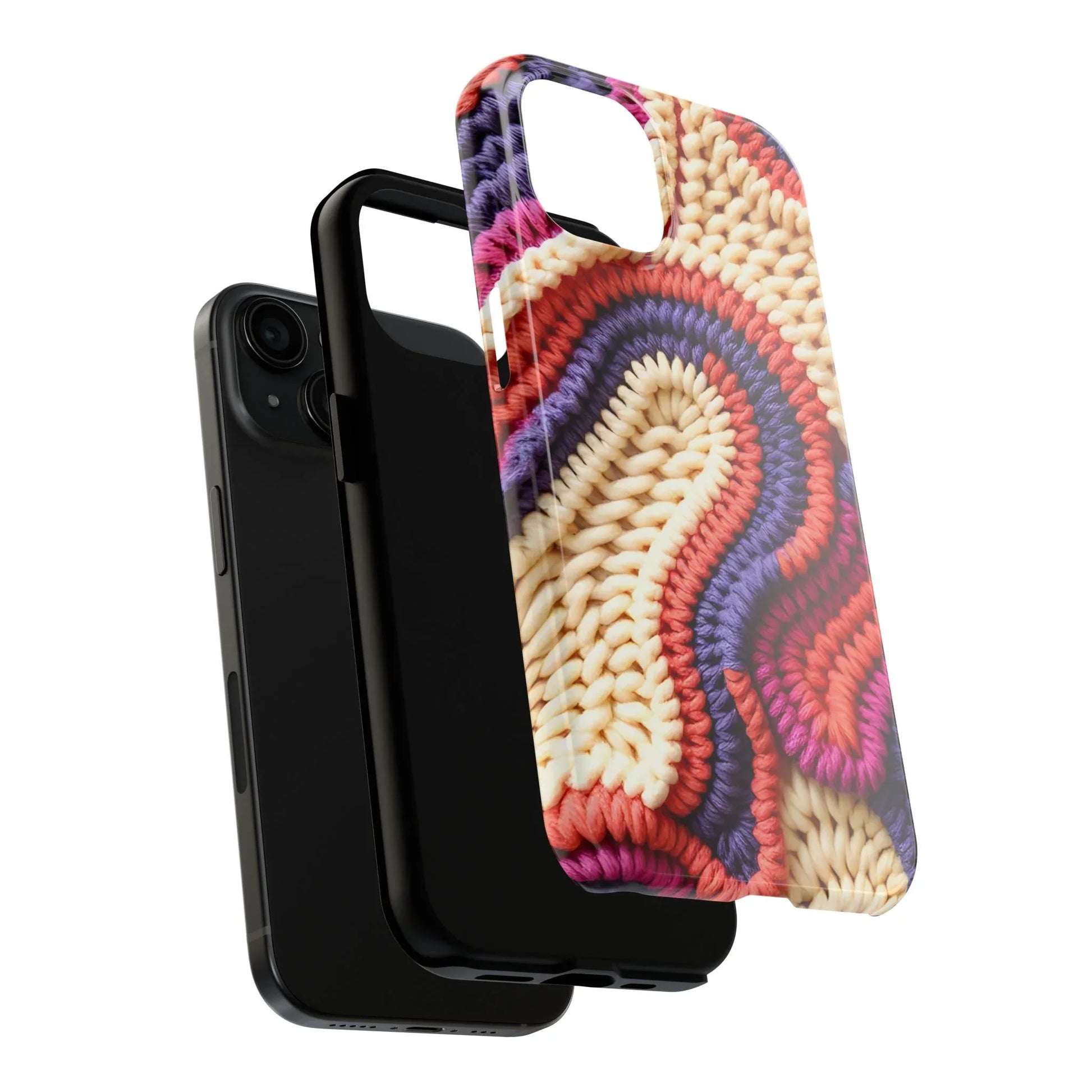 Handwoven Textile Art Phone Case for iPhone 11-17 and Galaxy S21-S25 - KARARMDESIGN