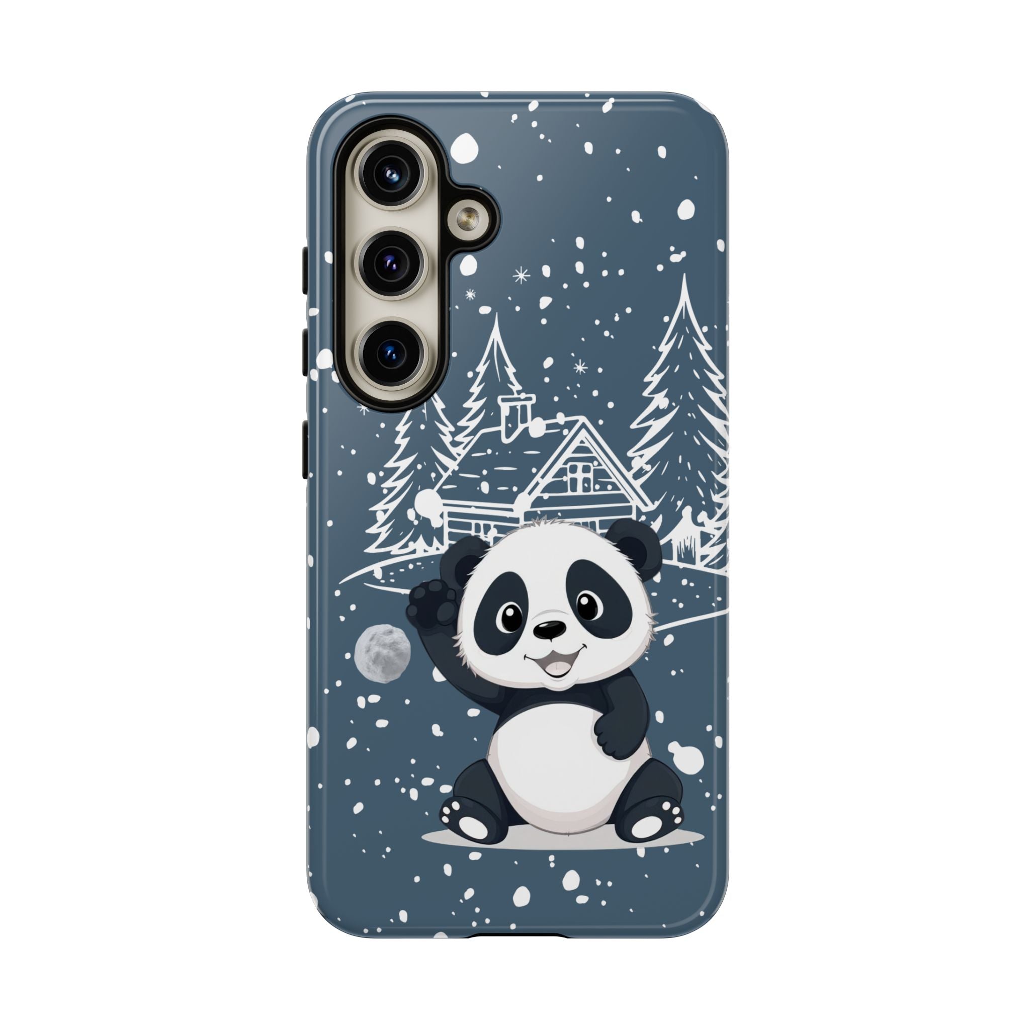Cute Panda Phone Case for Samsung Galaxy S20–S26 & Google Pixel 6–9