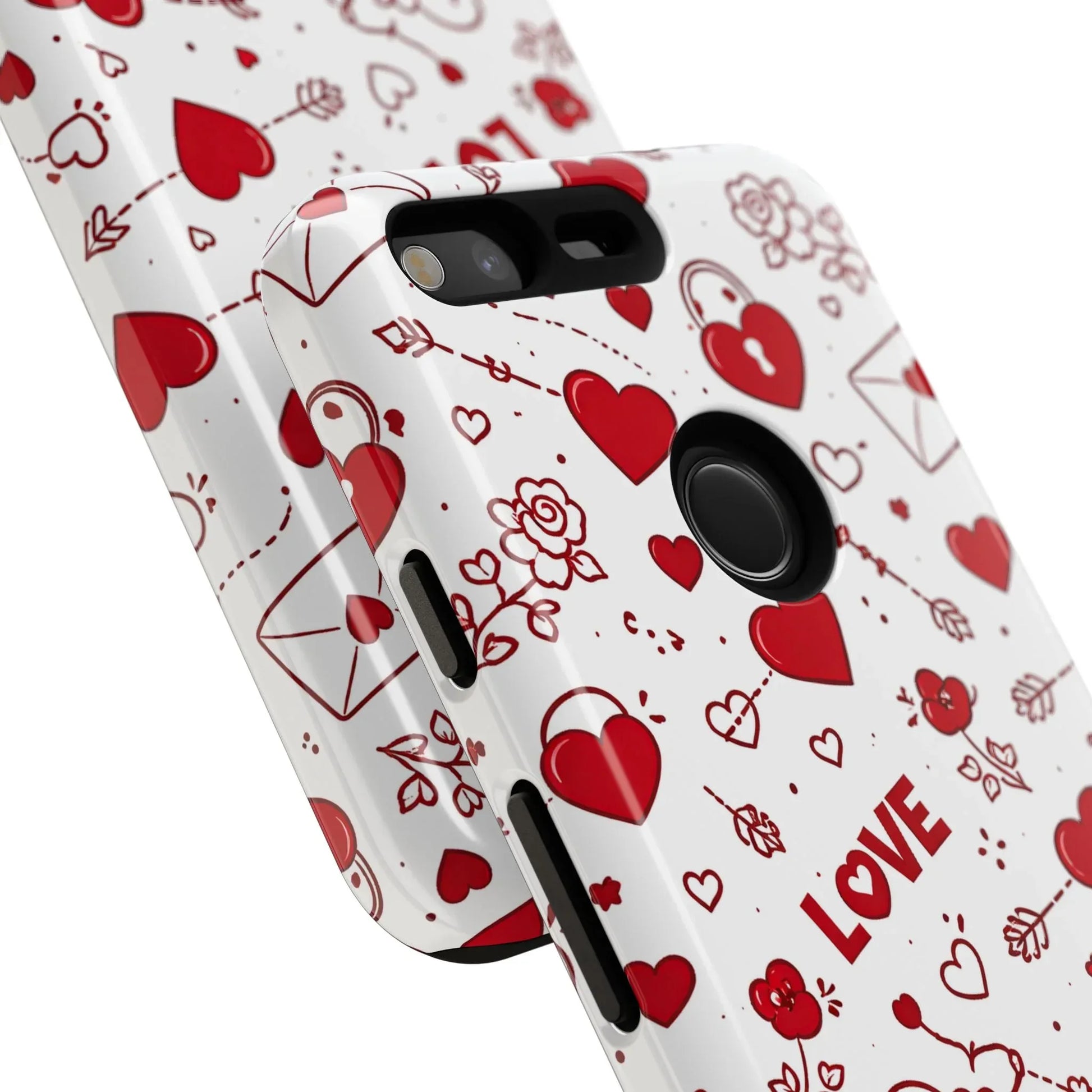 Love Doodles Valentine Phone Case for Google Pixel up to 9 - KARARMDESIGN