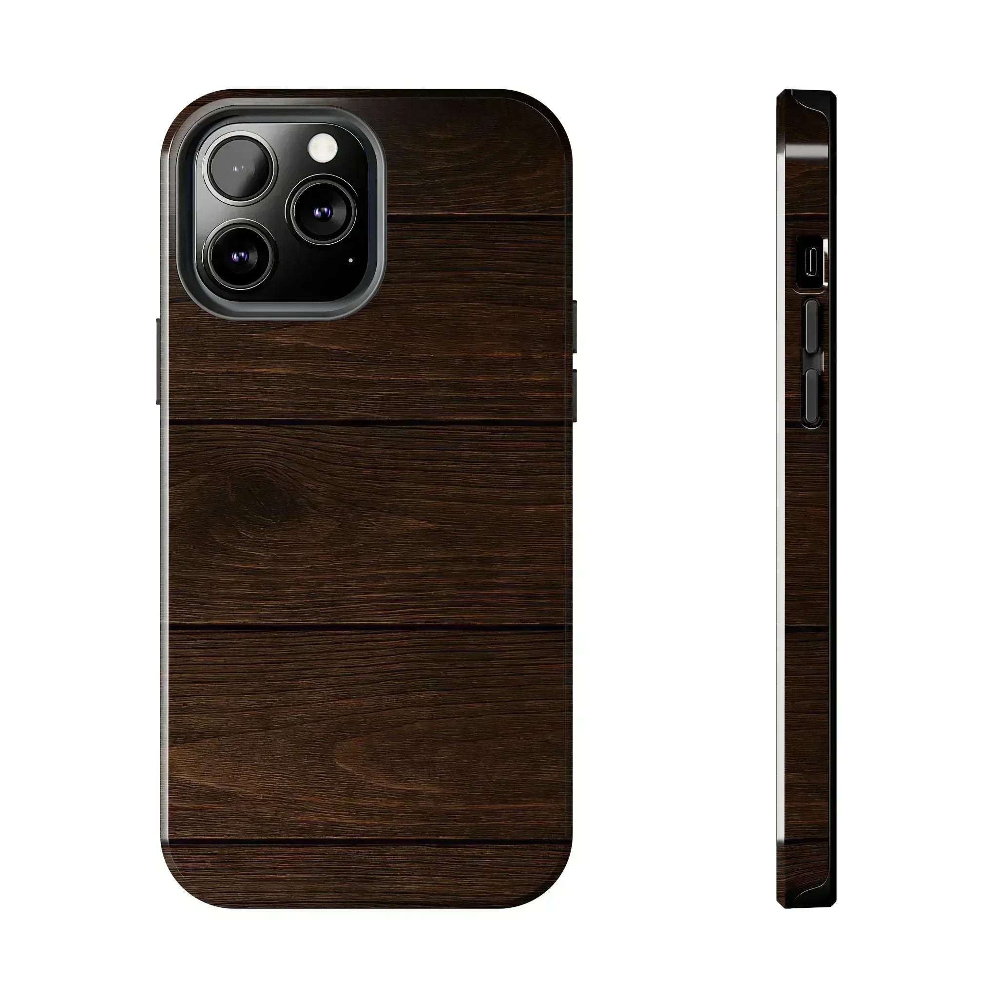 Dark Wood Grain Phone Case for iPhone and Galaxy - KARARMDESIGN