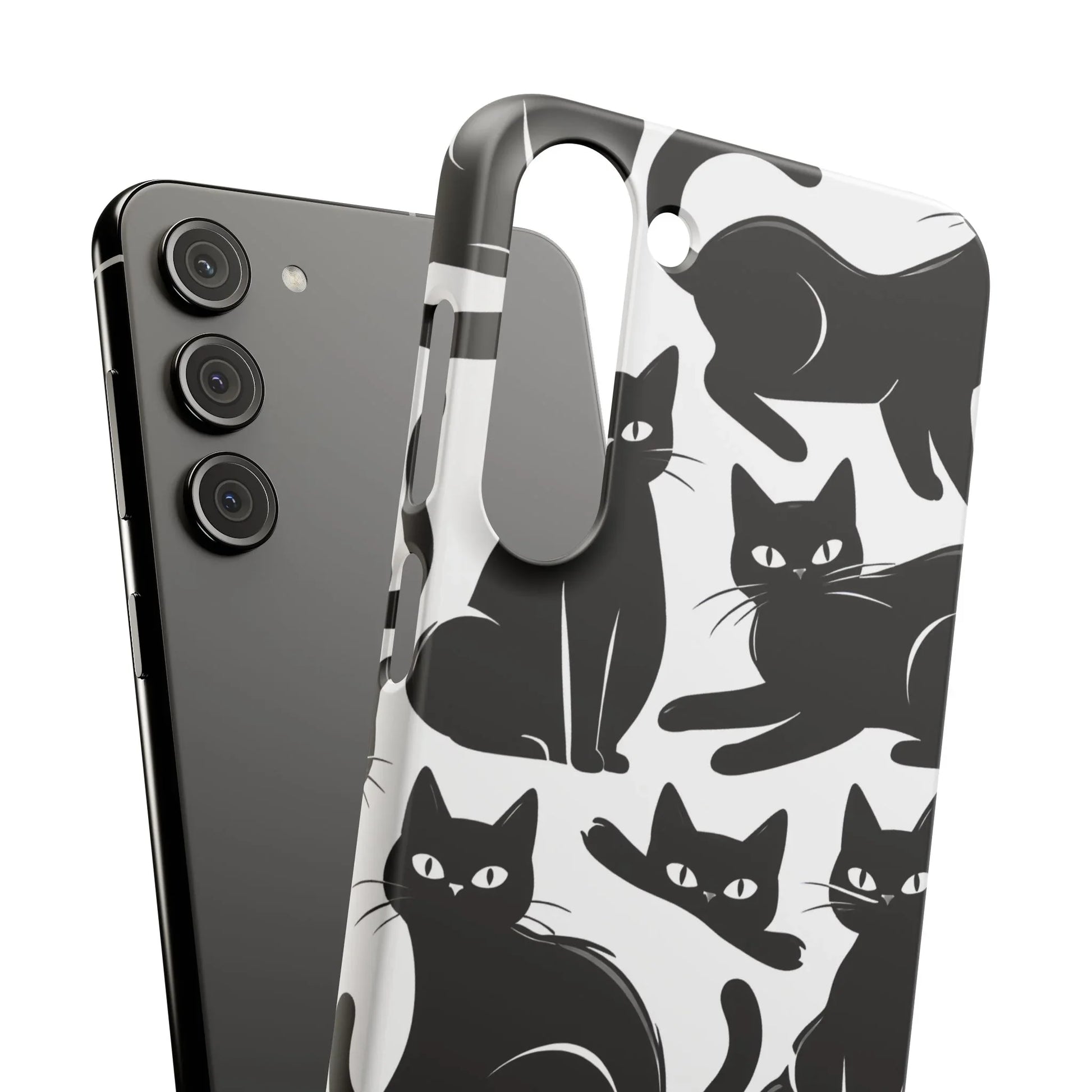 Black Cats Phone Case for iPhone 11-17 and Galaxy S20-S25 - KARARMDESIGN