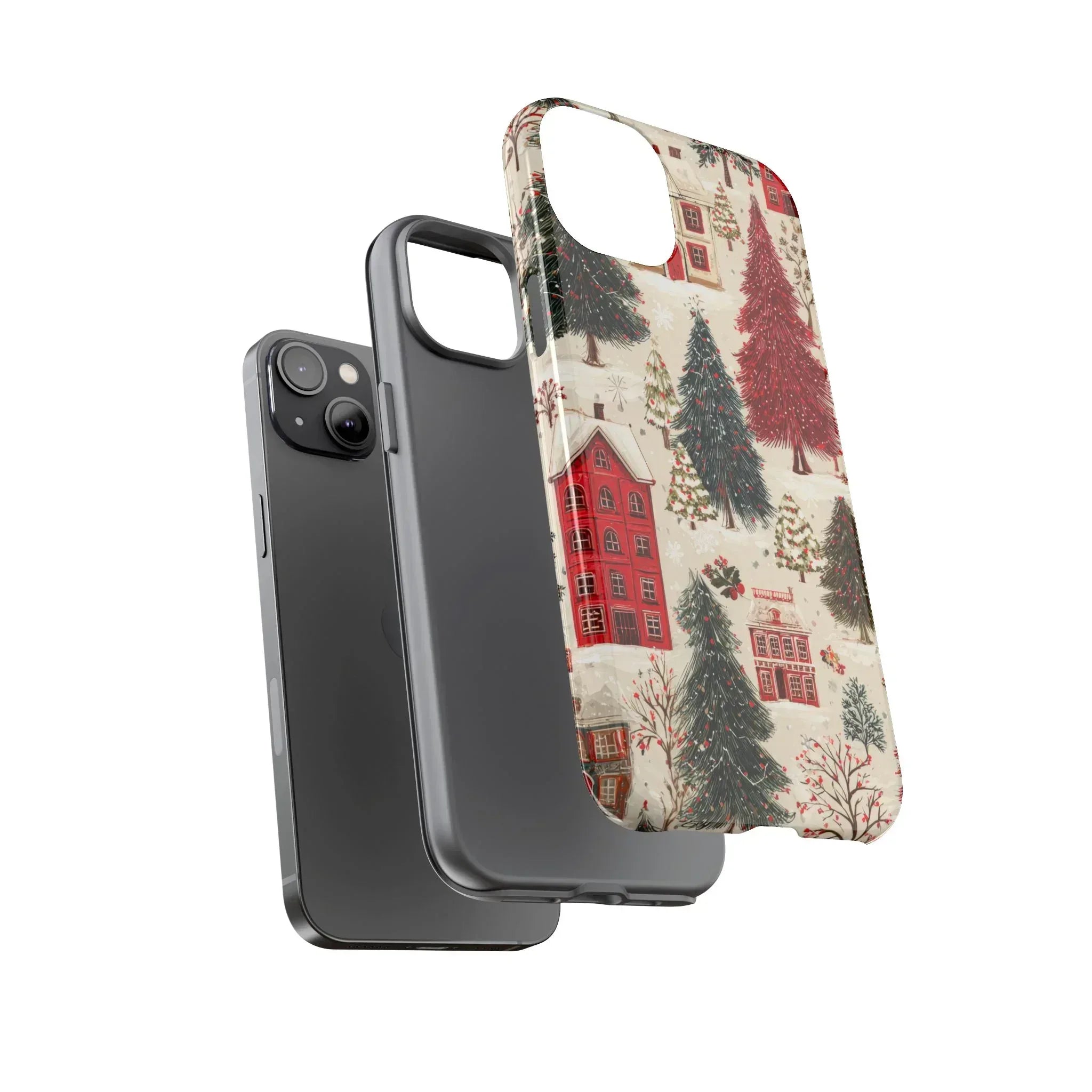 Cozy Winter Village Phone Case for iPhone 11-17 and Galaxy S10-S25 - KARARMDESIGN