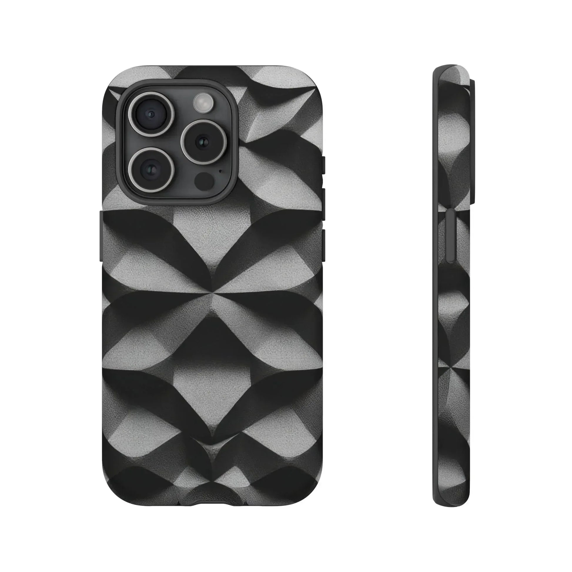 3D Geometric Phone Case for iPhone 8–17 - KARARMDESIGN