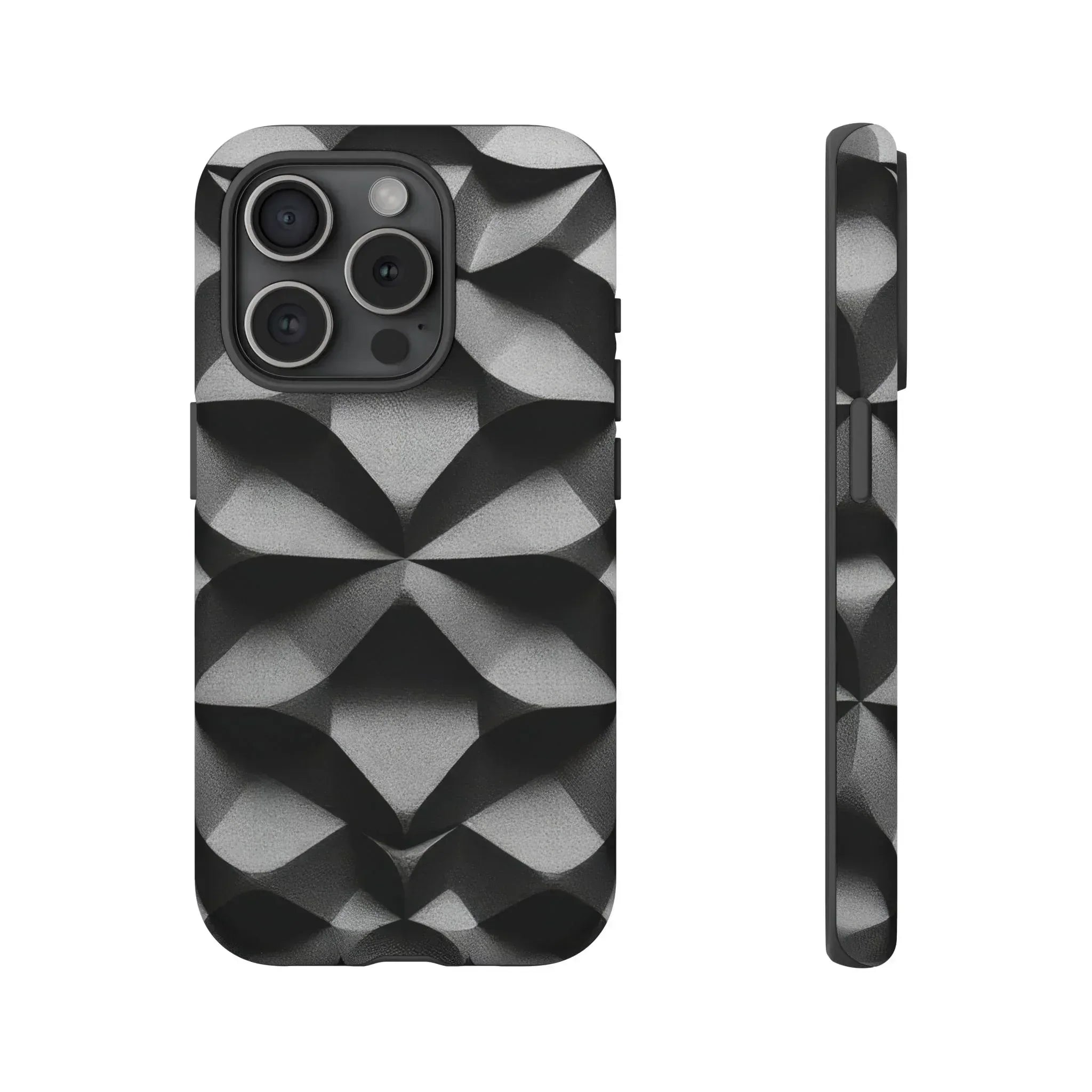 3D Geometric Phone Case for iPhone 8–17 - KARARMDESIGN