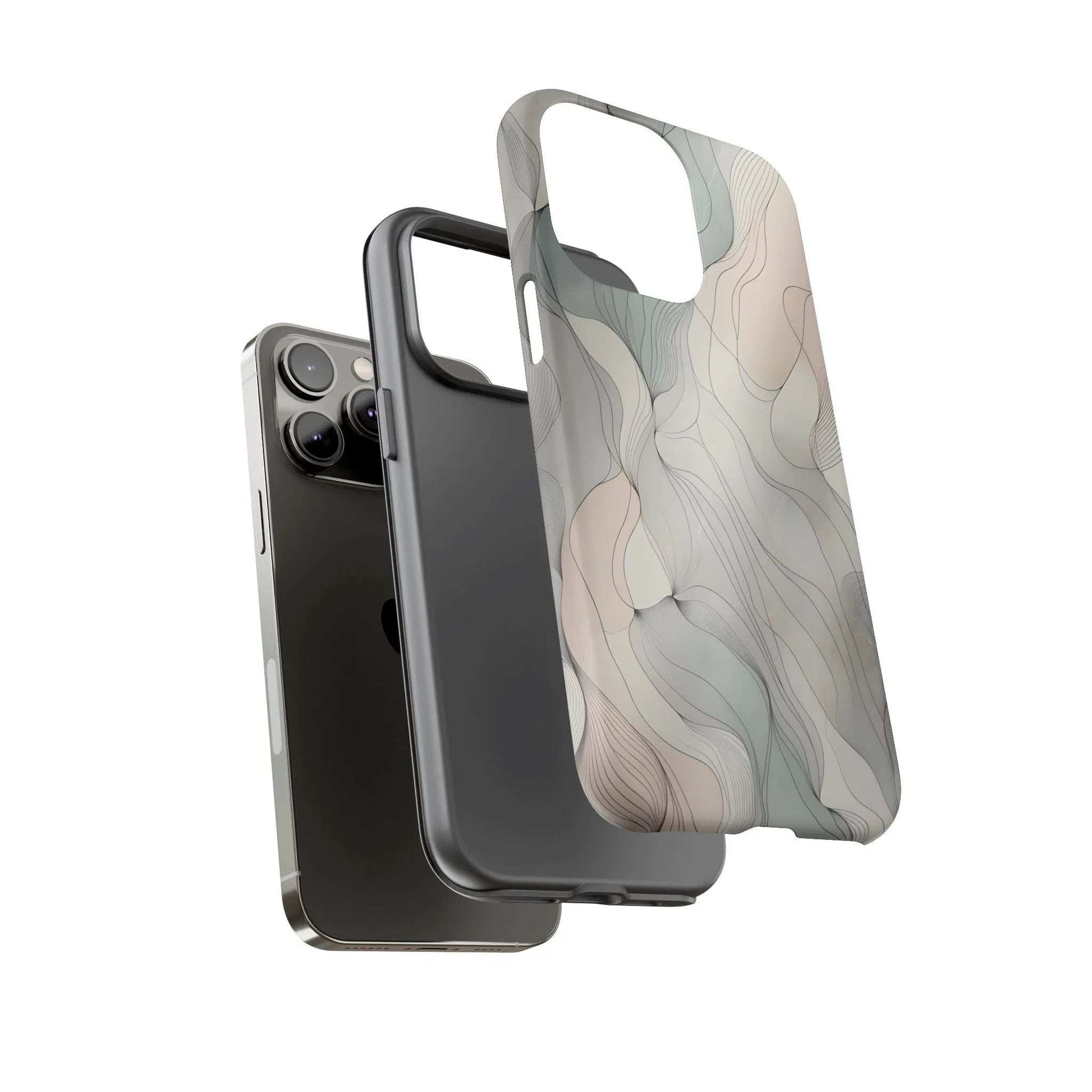 Pastel Wave Phone Case – Minimalist Design for iPhone & Pixel - KARARMDESIGN