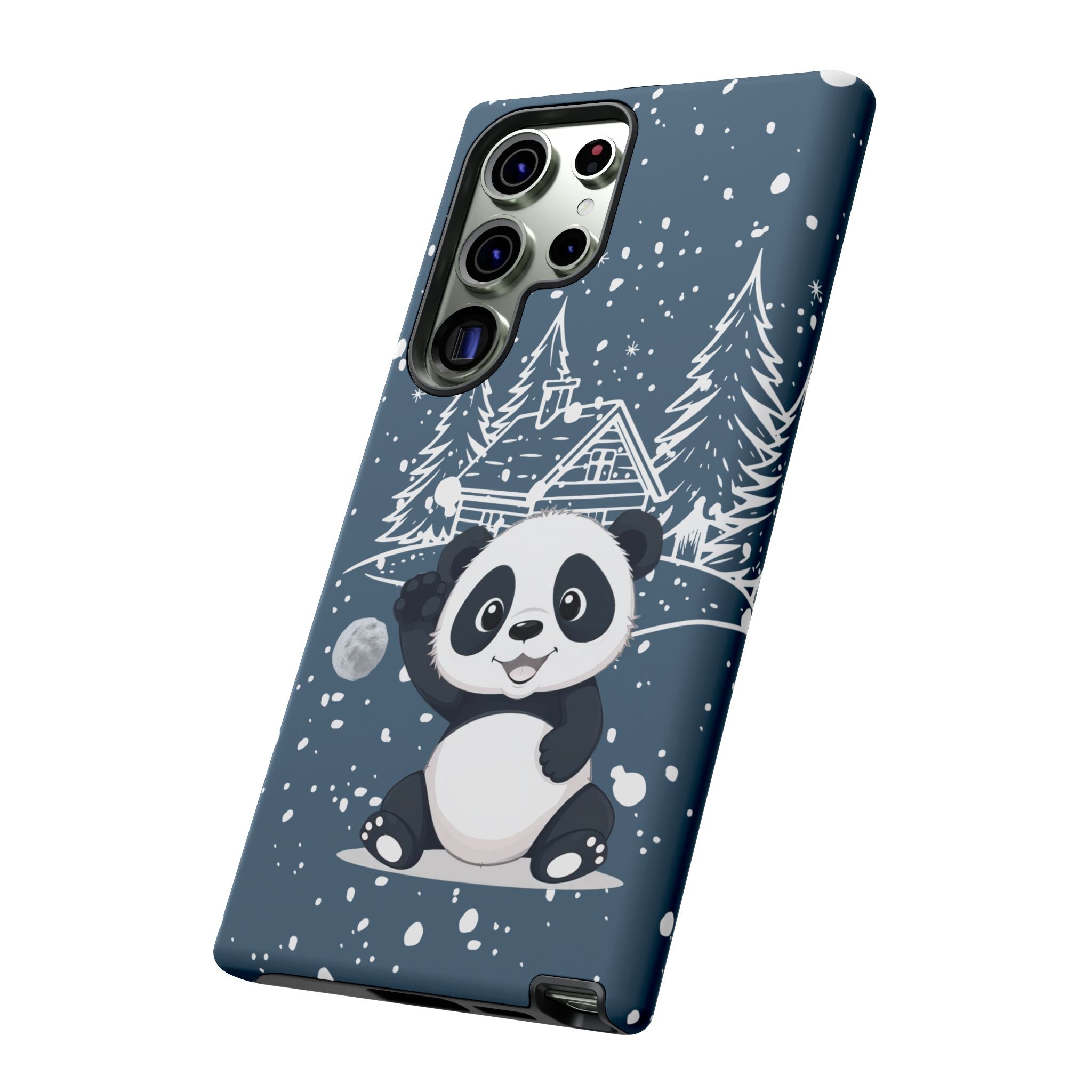 Cute Panda Phone Case for Samsung Galaxy S20–S26 & Google Pixel 6–9