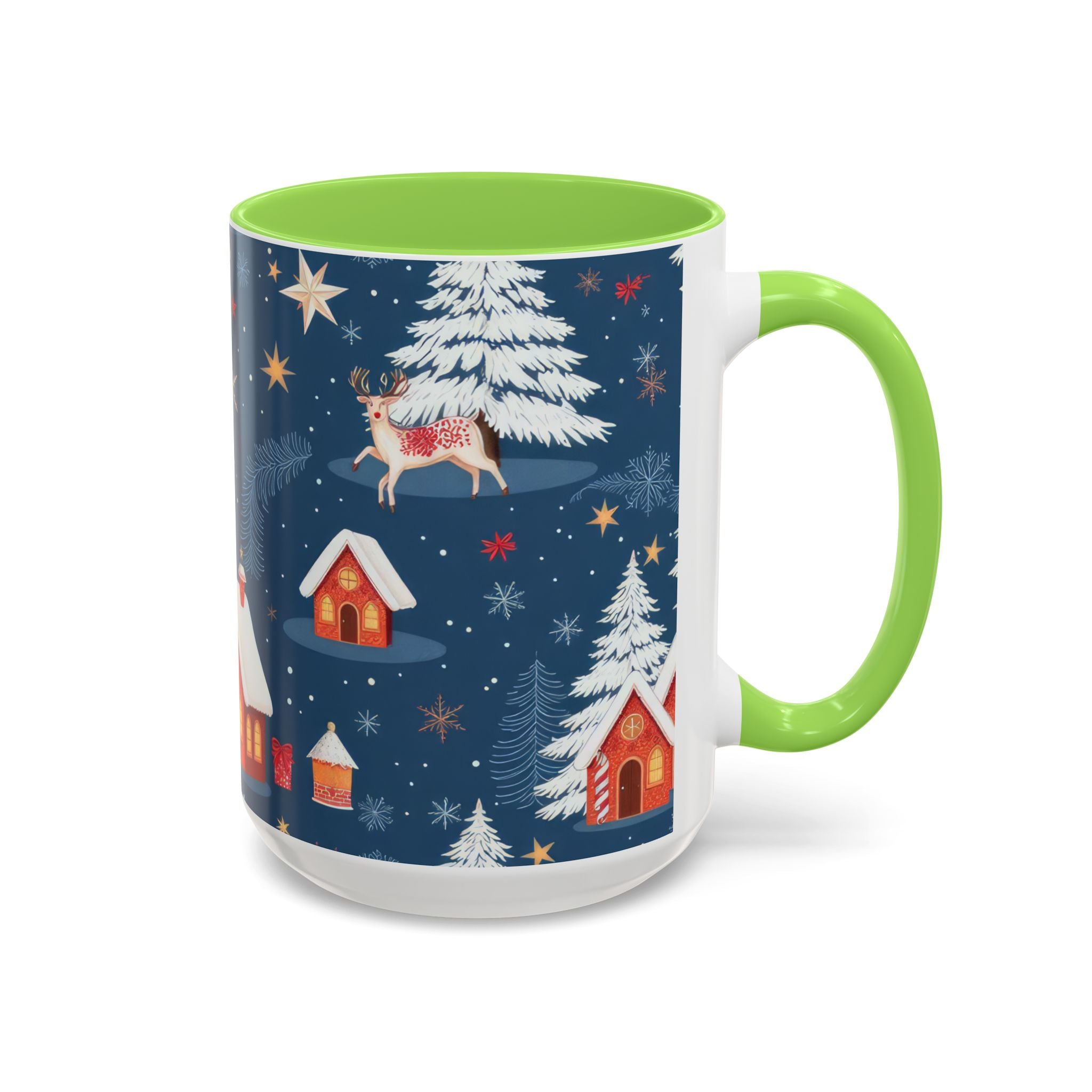 Dark Blue Christmas Mug - Colorful Mugs (11oz, 15oz)