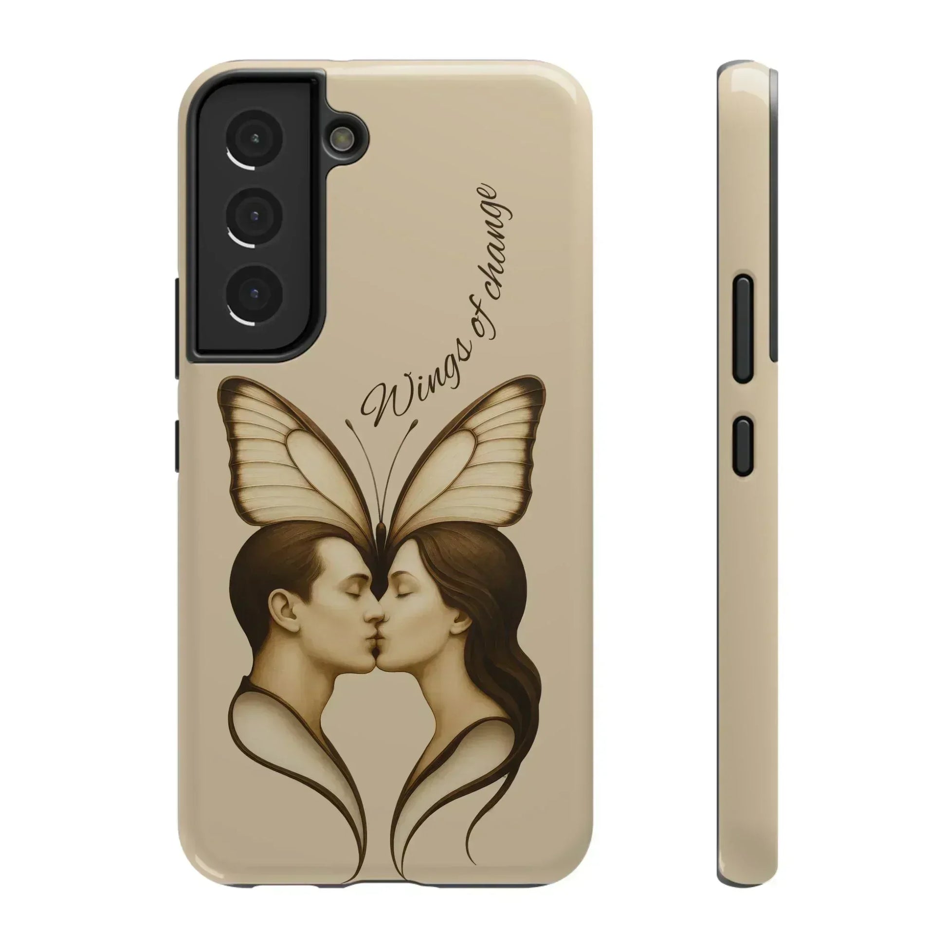 Romantic Butterfly Couple Phone Case for iPhone 12-16 and Galaxy S21-S22 - KARARMDESIGN
