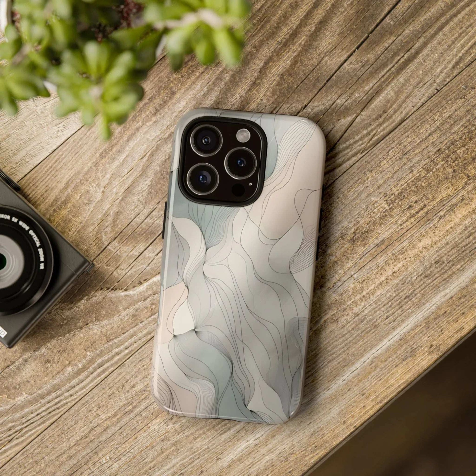 Pastel Wave Phone Case – Minimalist Design for iPhone & Pixel - KARARMDESIGN