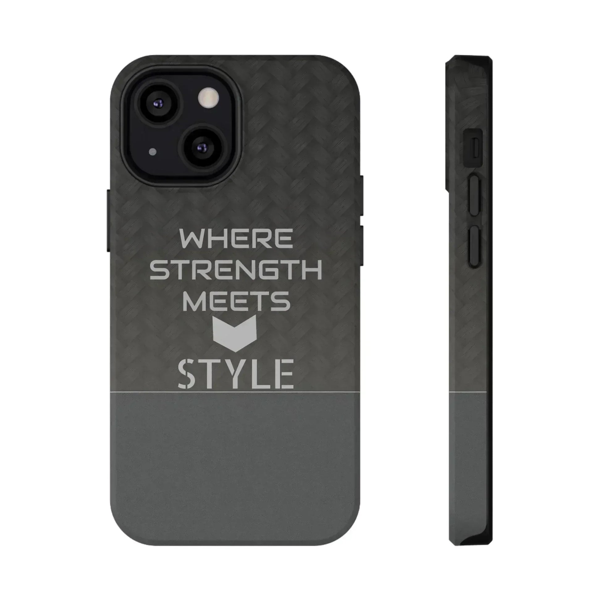 Gray Carbon Phone Case for iPhone 12-16 and Galaxy S21-S22 - KARARMDESIGN