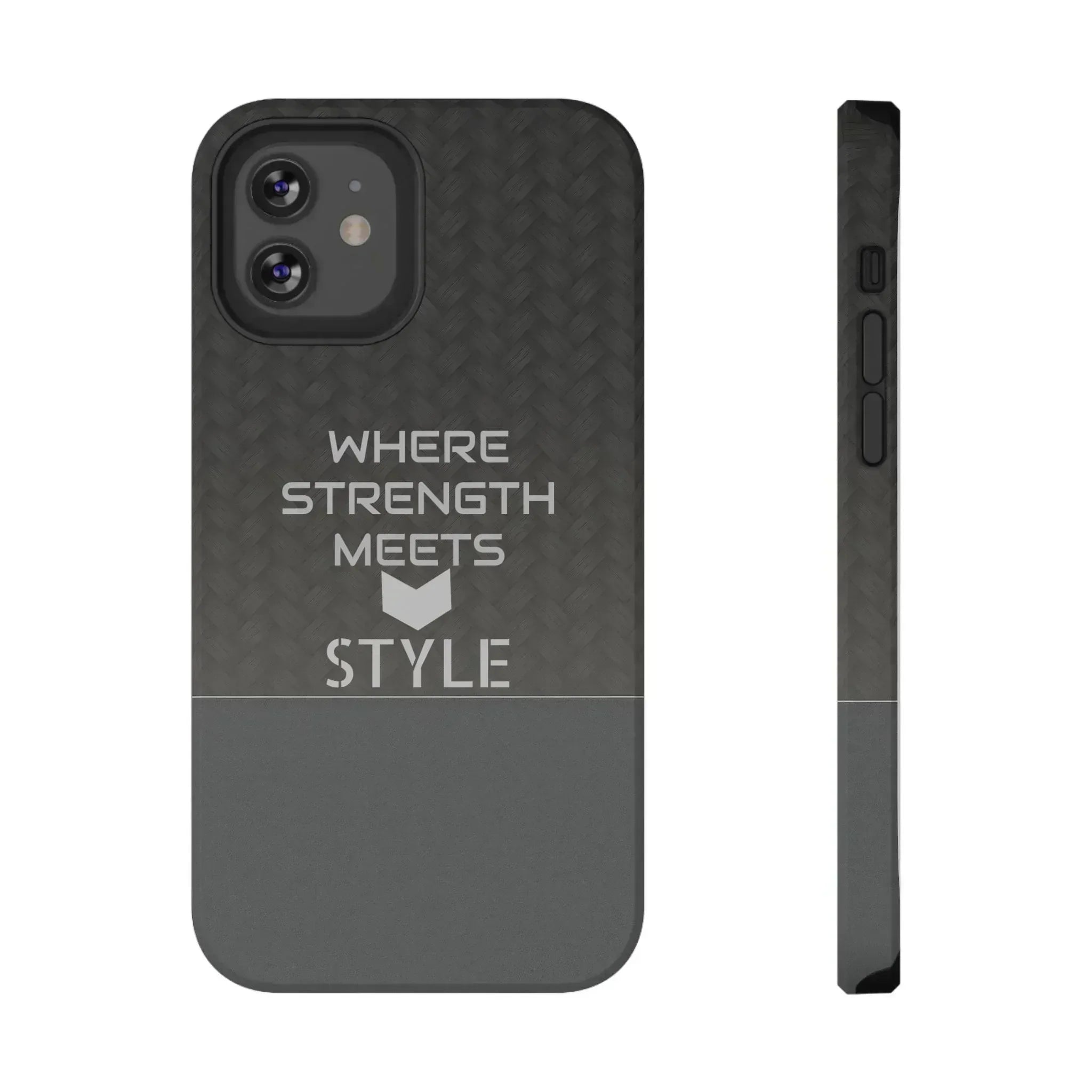 Gray Carbon Phone Case for iPhone 12-16 and Galaxy S21-S22 - KARARMDESIGN