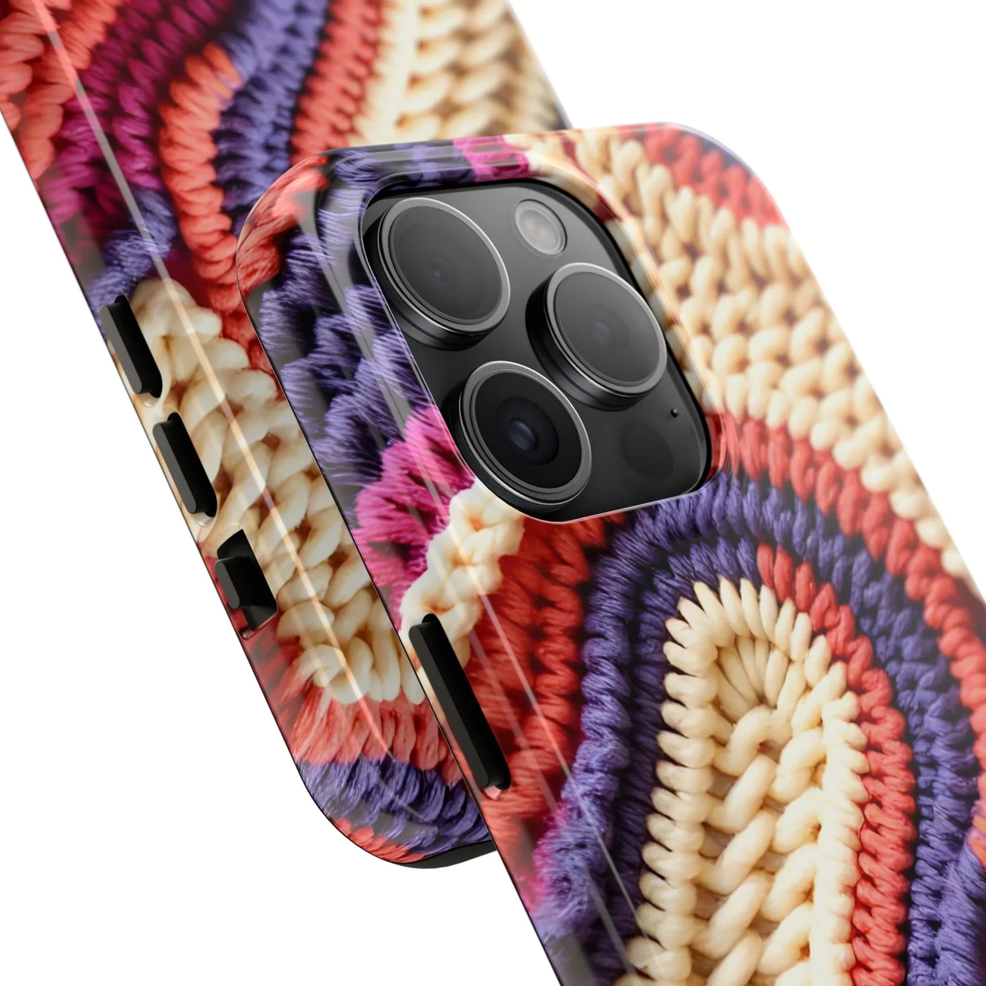 Handwoven Textile Art Phone Case for iPhone 11-17 and Galaxy S21-S25 - KARARMDESIGN