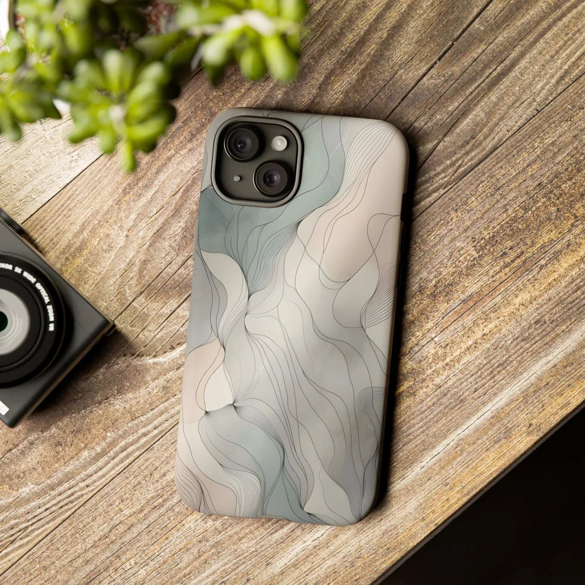 Pastel Wave Phone Case – Minimalist Design for iPhone & Pixel - KARARMDESIGN