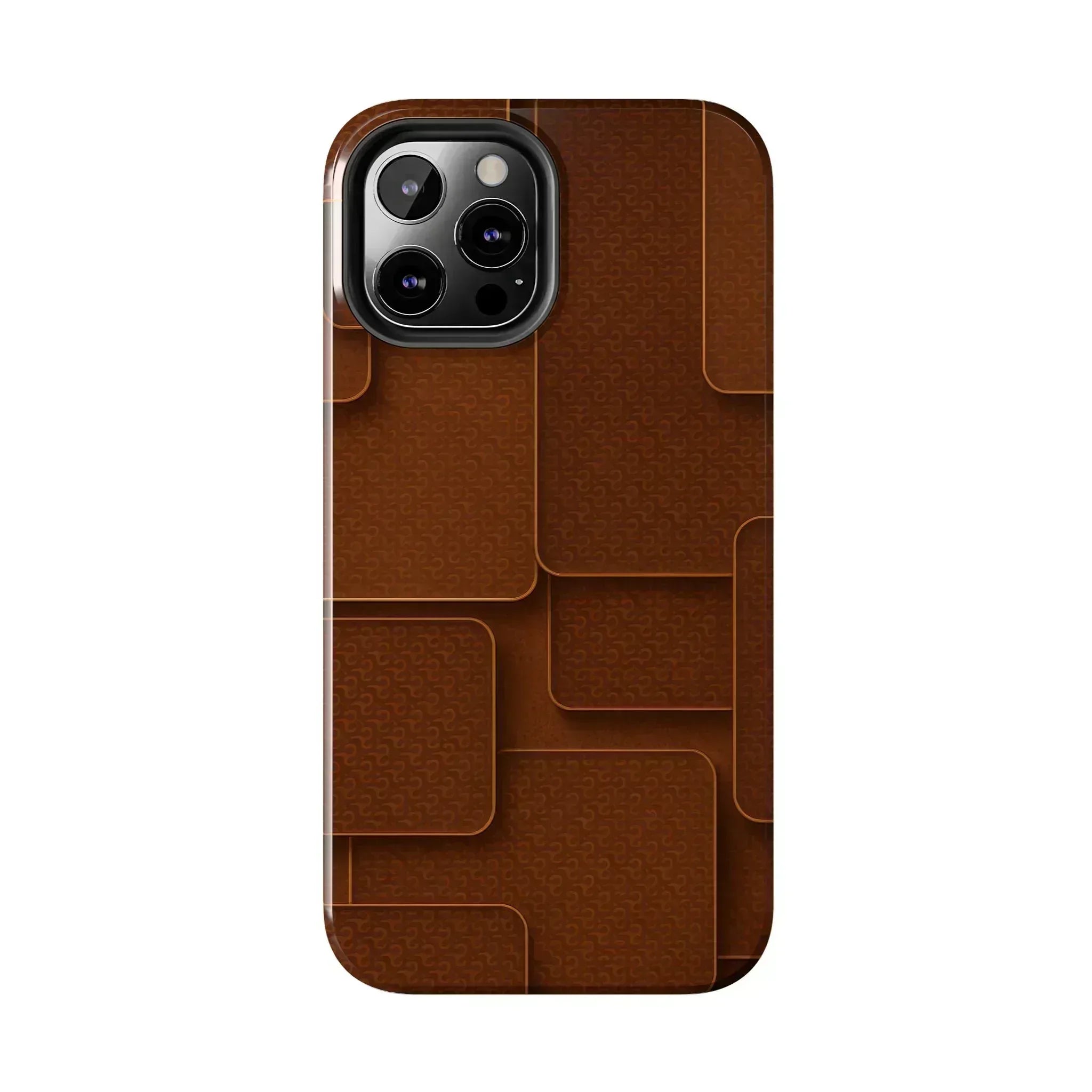 Textured Brown Phone Case for iPhone 7-16 and Samsung Galaxy S21-S24 - KARARMDESIGN