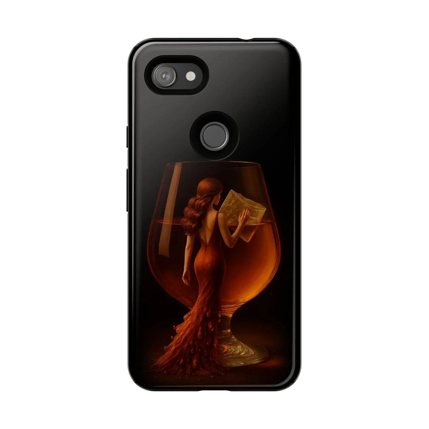 Elegant Midnight Lady Phone Case for iPhone 8-16 and Google Pixel up to 9 Models - KarArmDesign