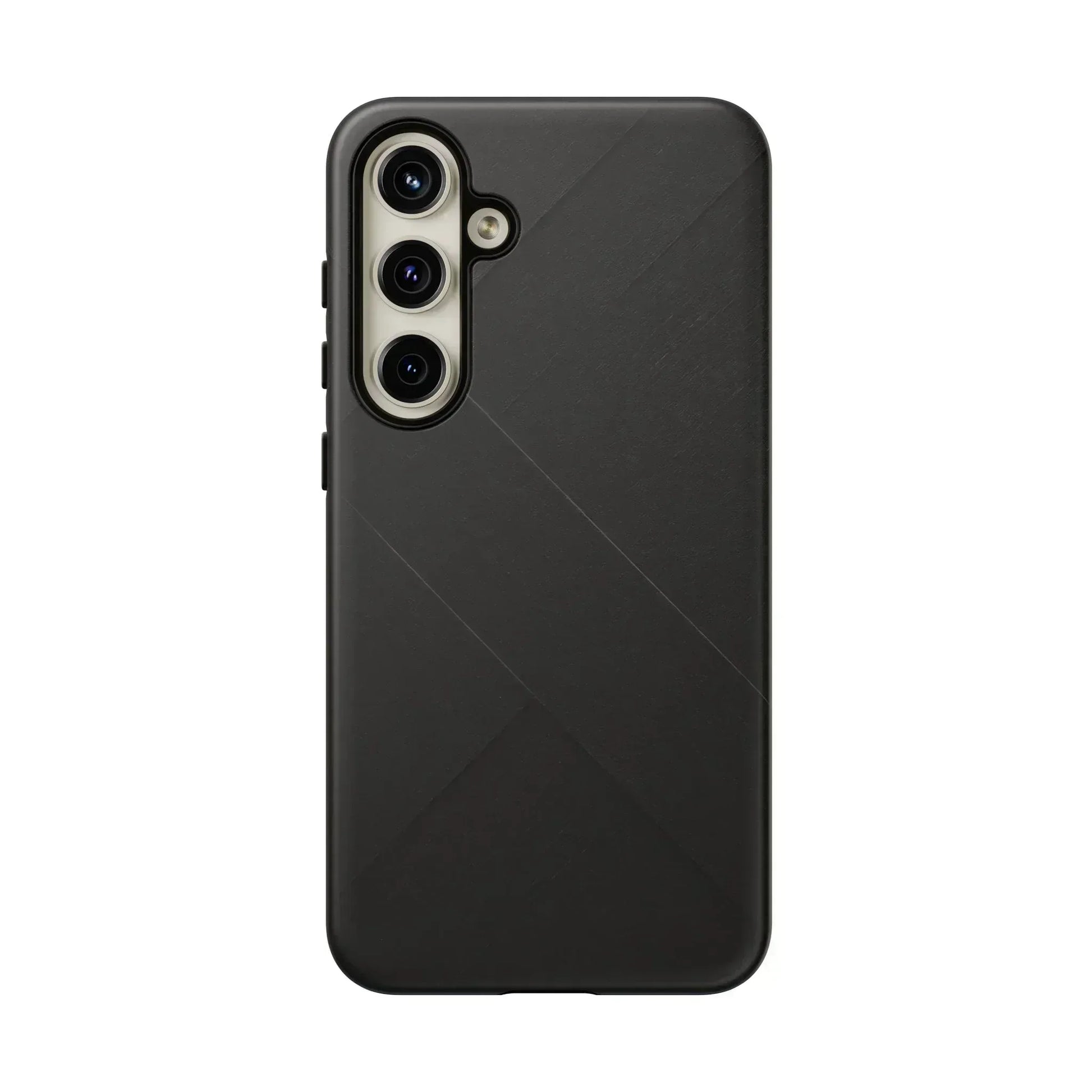 Matte Black Diagonal Line Phone Case for iPhone 8-16 and Galaxy S10-S25 - KARARMDESIGN